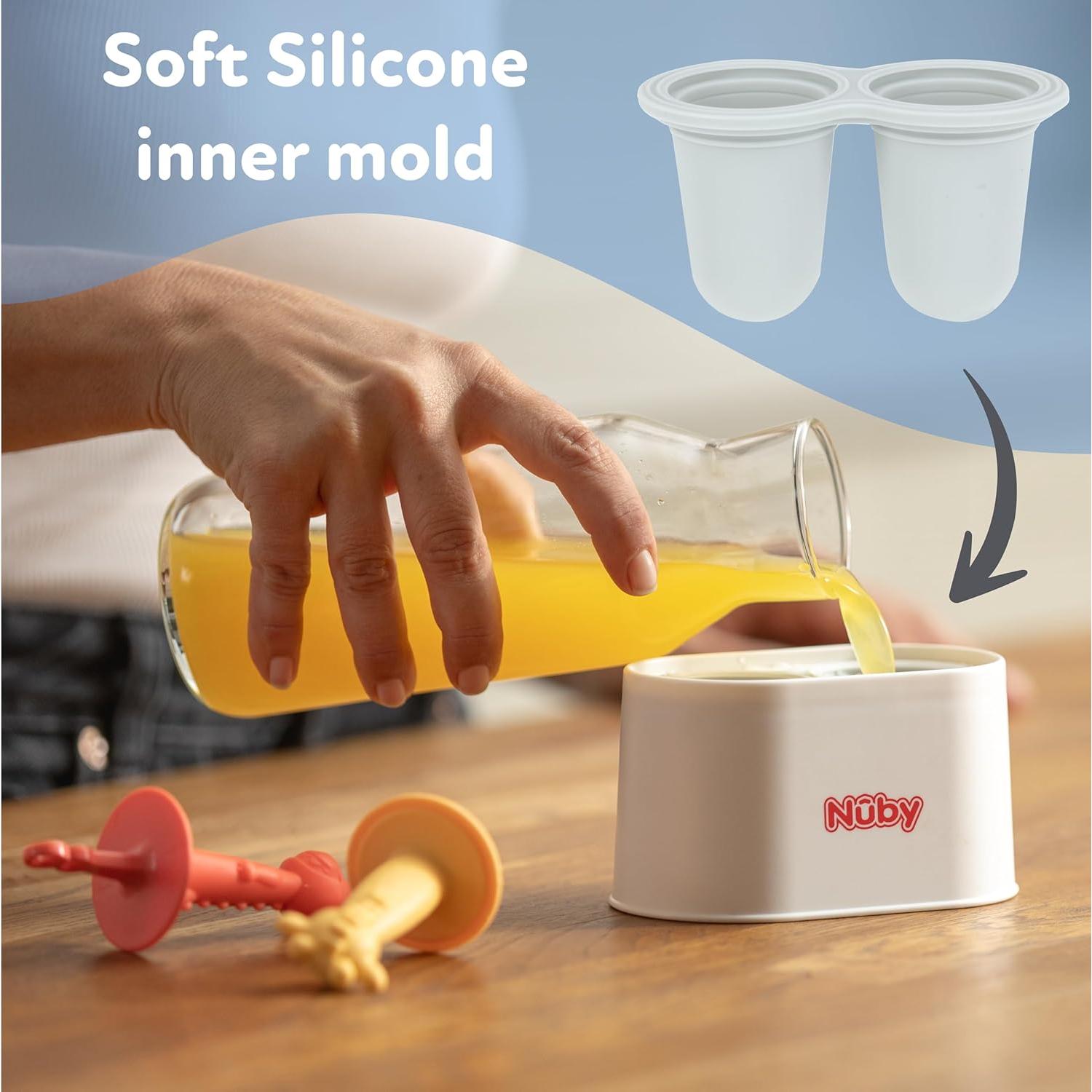 Moldes de Helados Nuby Animal Pops - Silicona para Bebés 4+ Meses