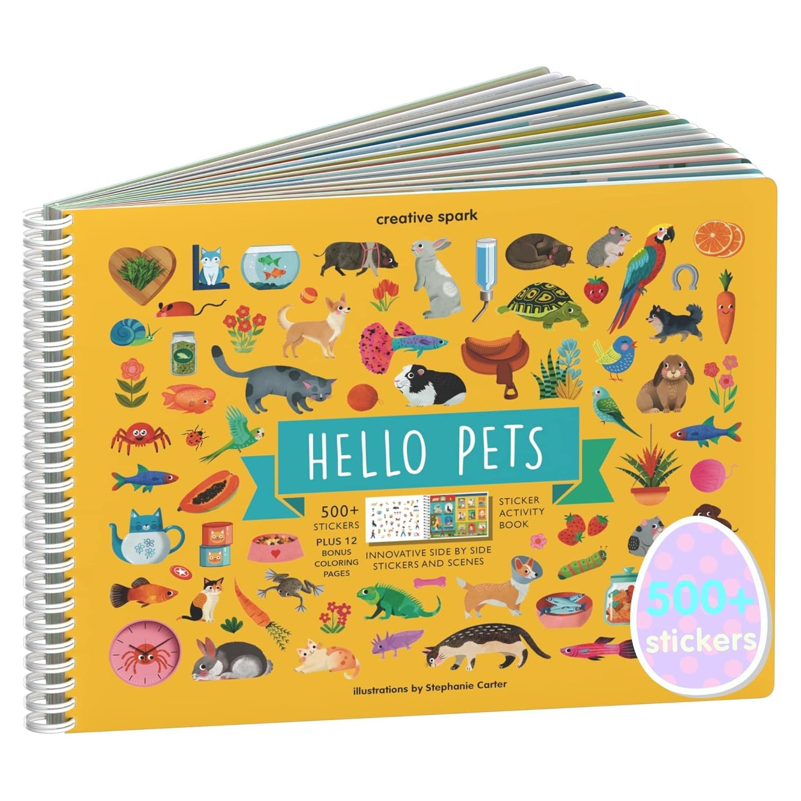 Libro de Pegatinas CUPKIN Hello Pets 500+ Animales