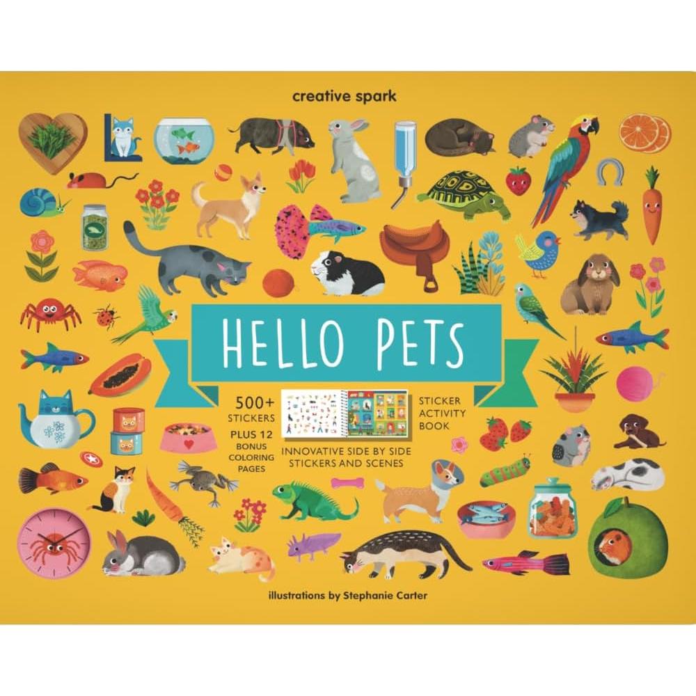 Libro de Pegatinas CUPKIN Hello Pets 500+ Animales