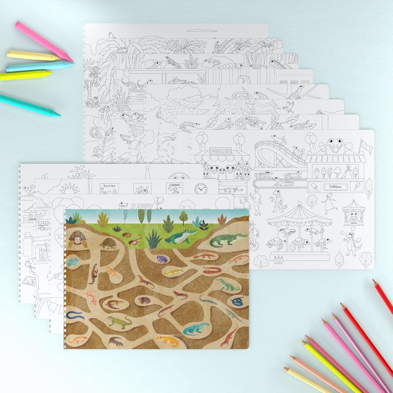 Libro de Stickers de Reptiles CUPKIN para Niños 500+ Stickers