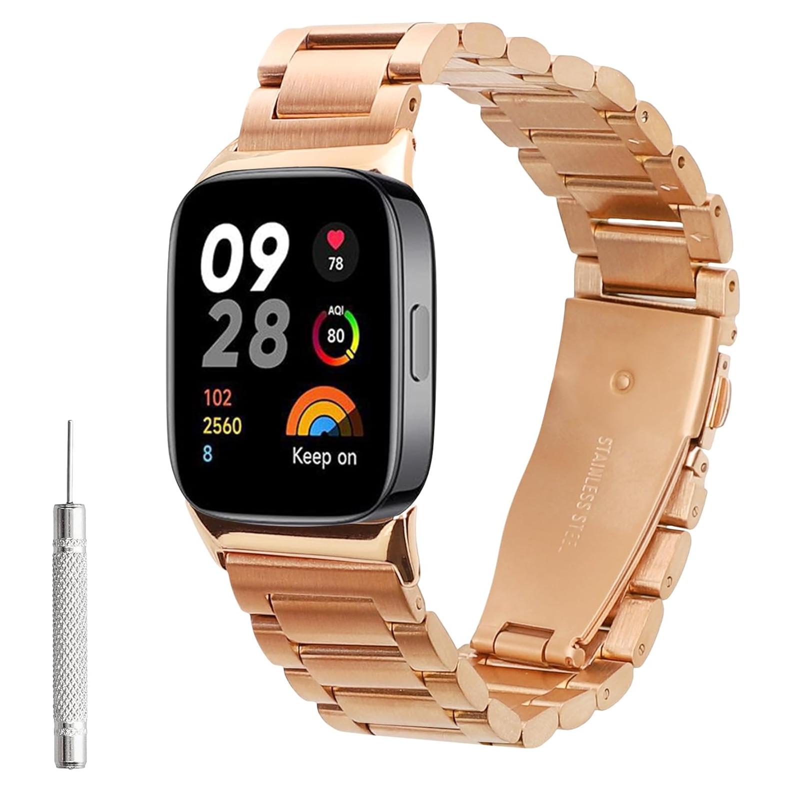 Correa de Acero Inoxidable kwmobile para Xiaomi Redmi Watch 4