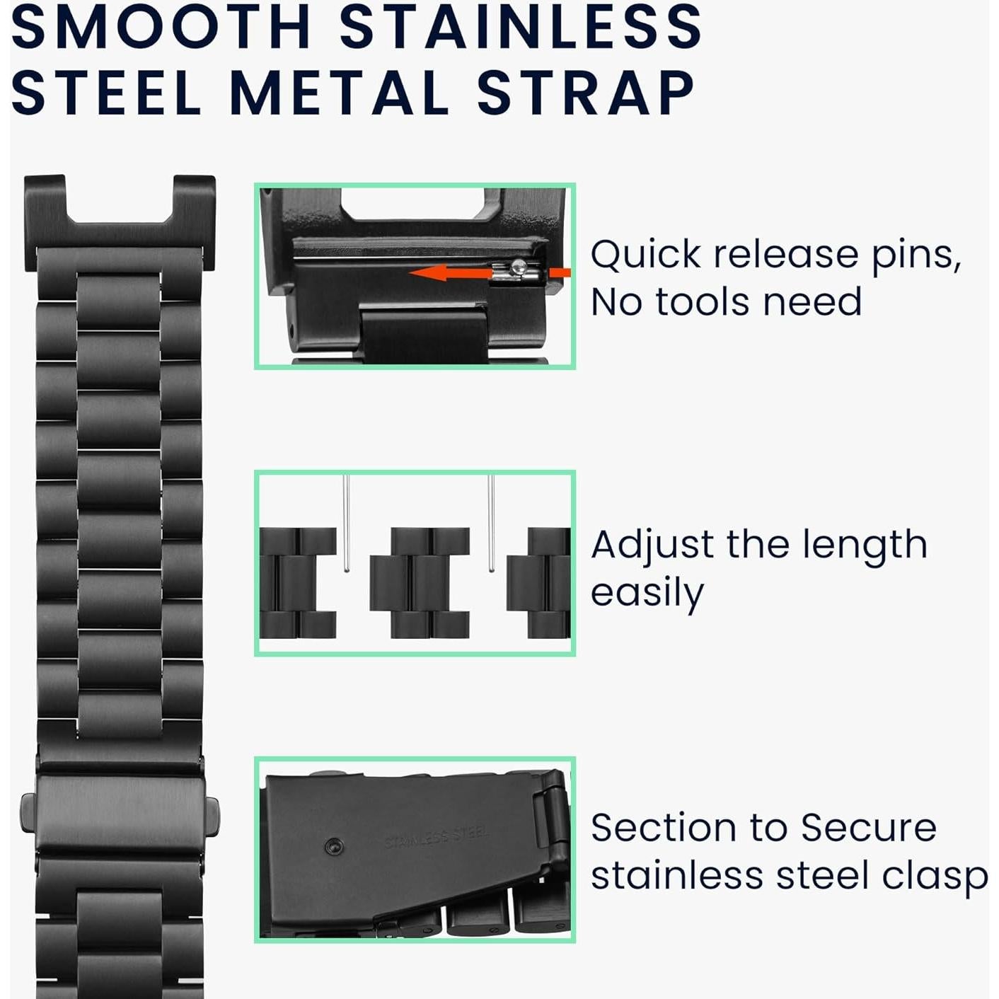 Correa de Acero Inoxidable kwmobile para Xiaomi Redmi Watch 4