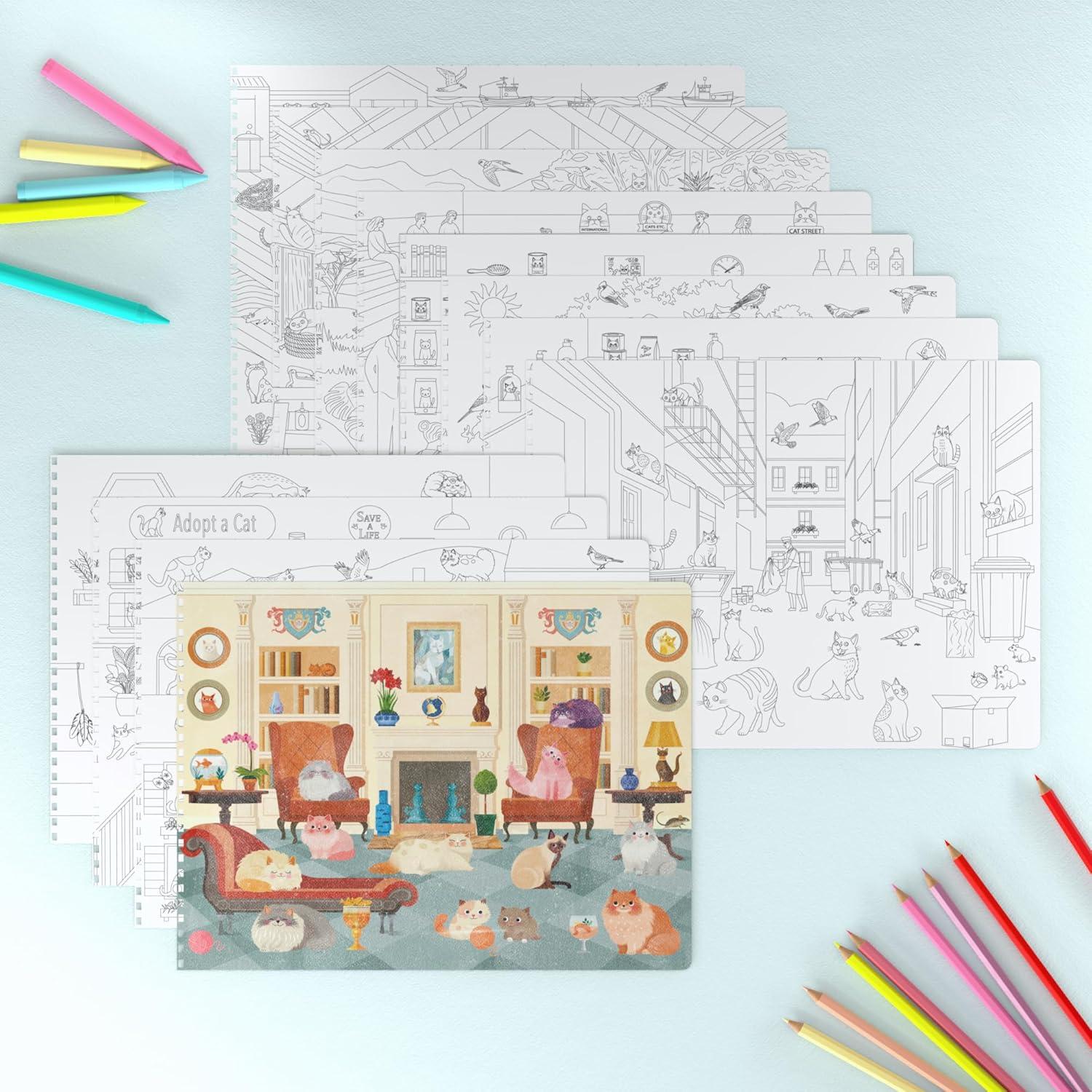 Libro de Pegatinas Hello Cats CUPKIN 500+ Pegatinas para Niños