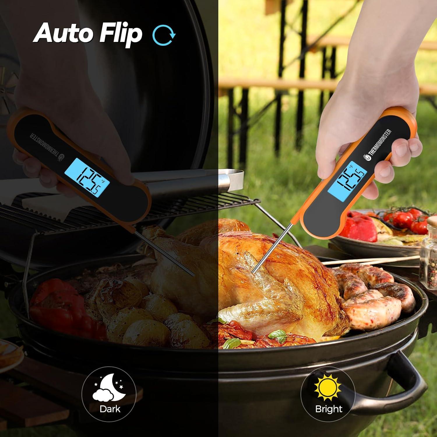 Termómetro Digital de Carne ThermoMonster Naranja 0.5s Preciso