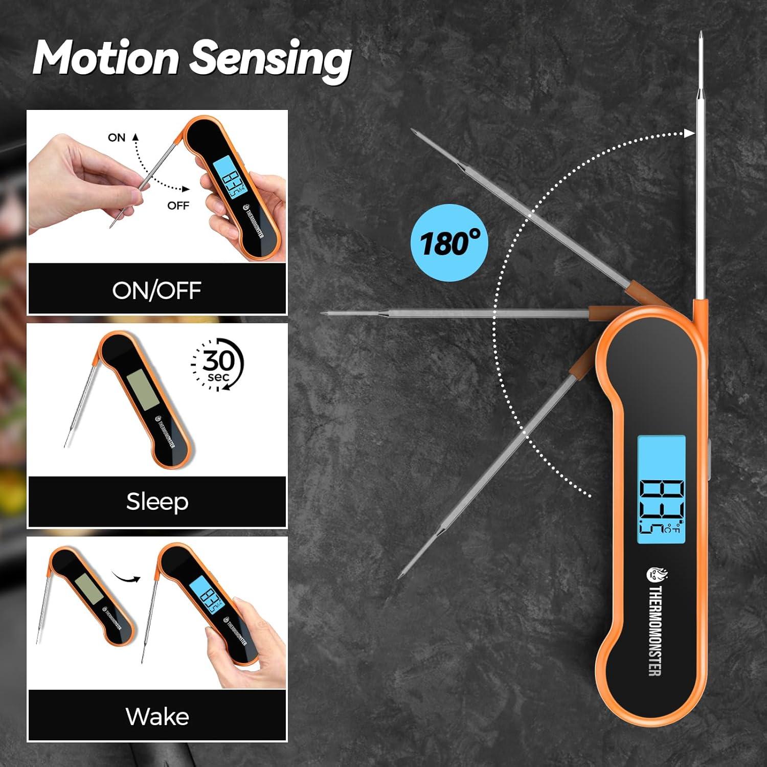 Termómetro Digital de Carne ThermoMonster Naranja 0.5s Preciso