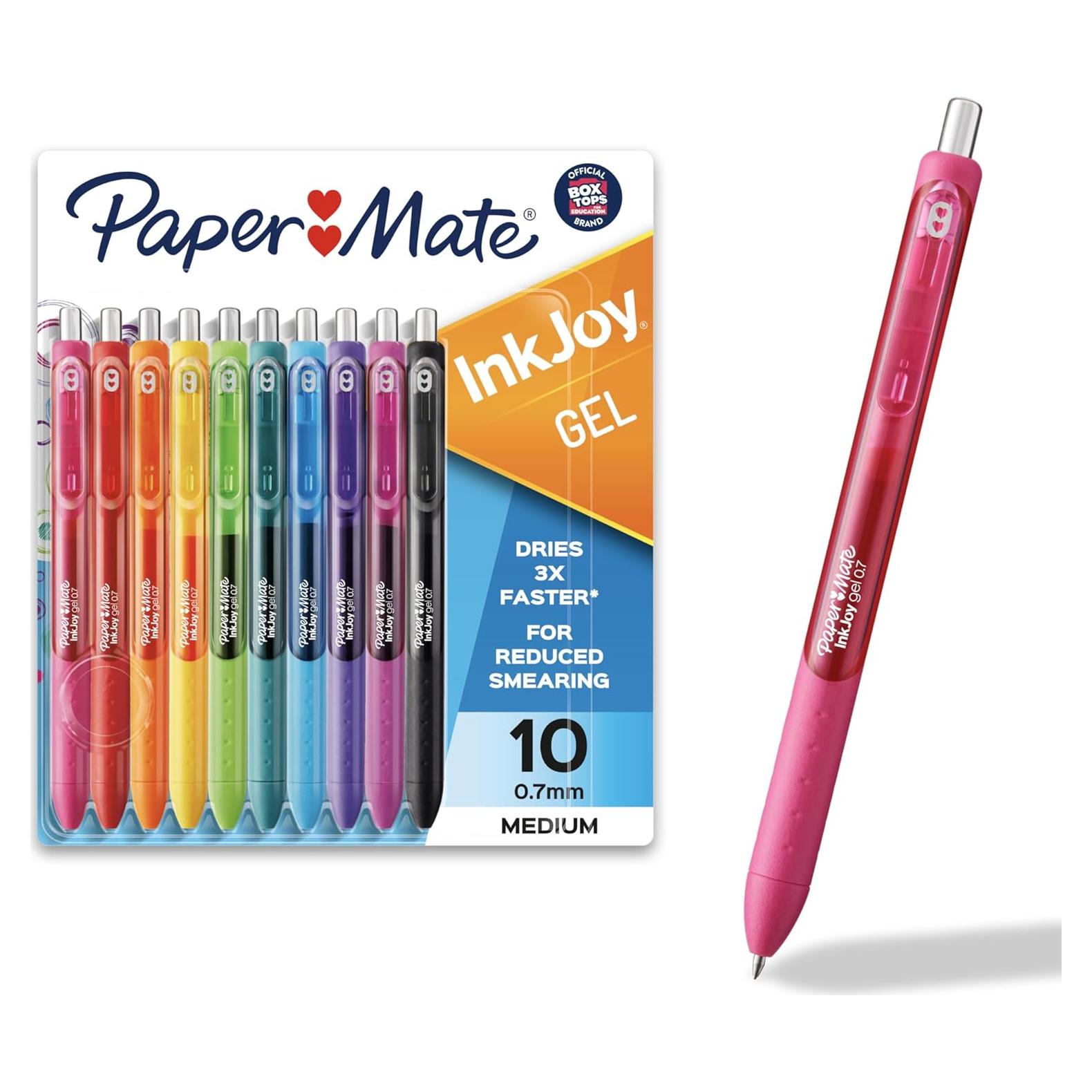 Bolígrafos de Gel Paper Mate InkJoy 10 Colores Variados