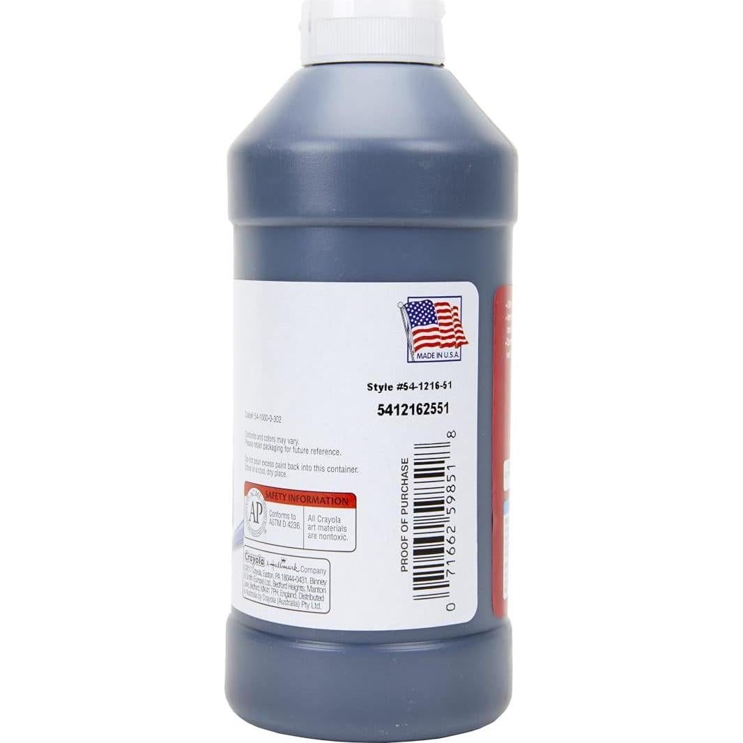 Pintura Tempera Crayola Premier 473 ml Negra para Niños