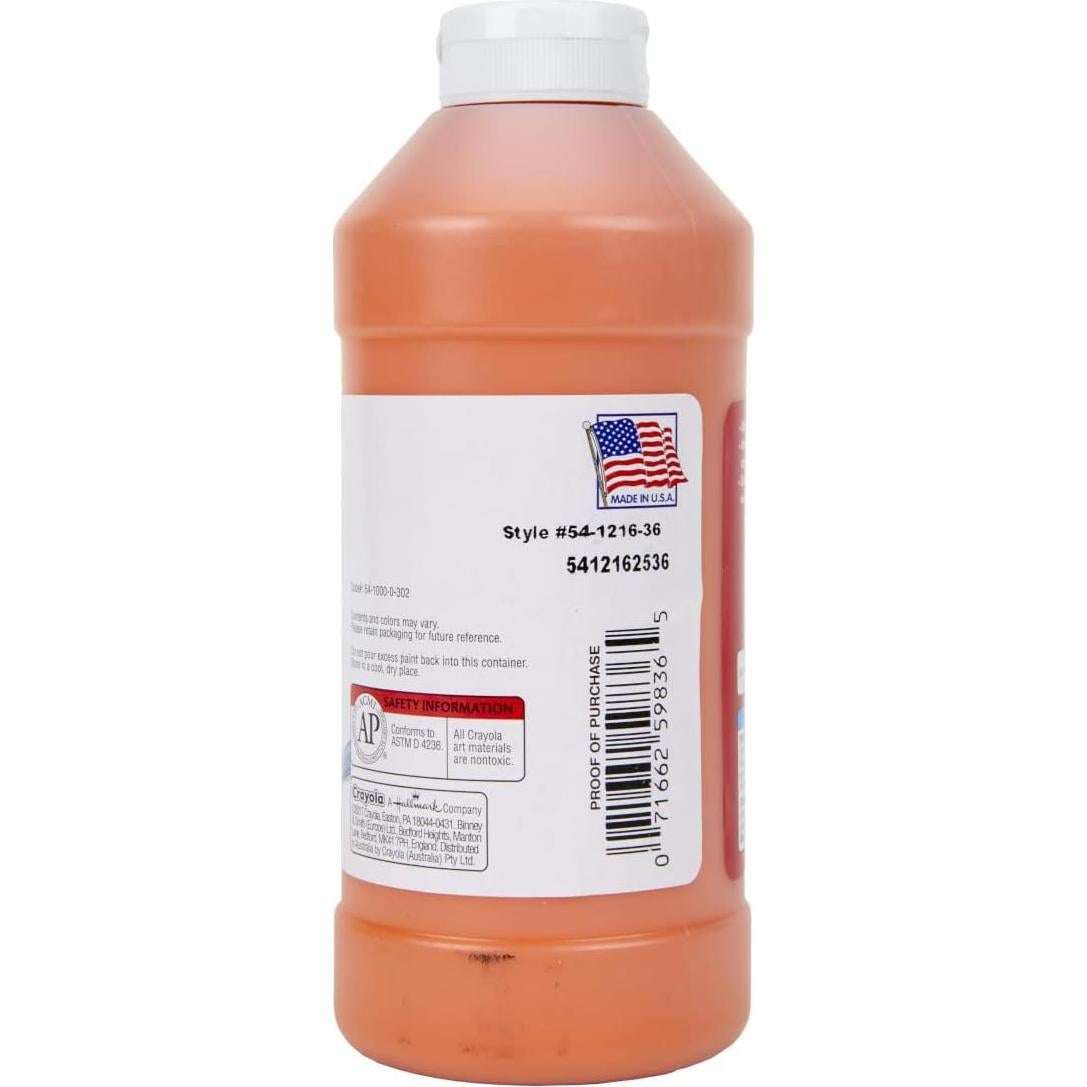 Pintura Tempera Crayola Naranja 473 ml - No Tóxica