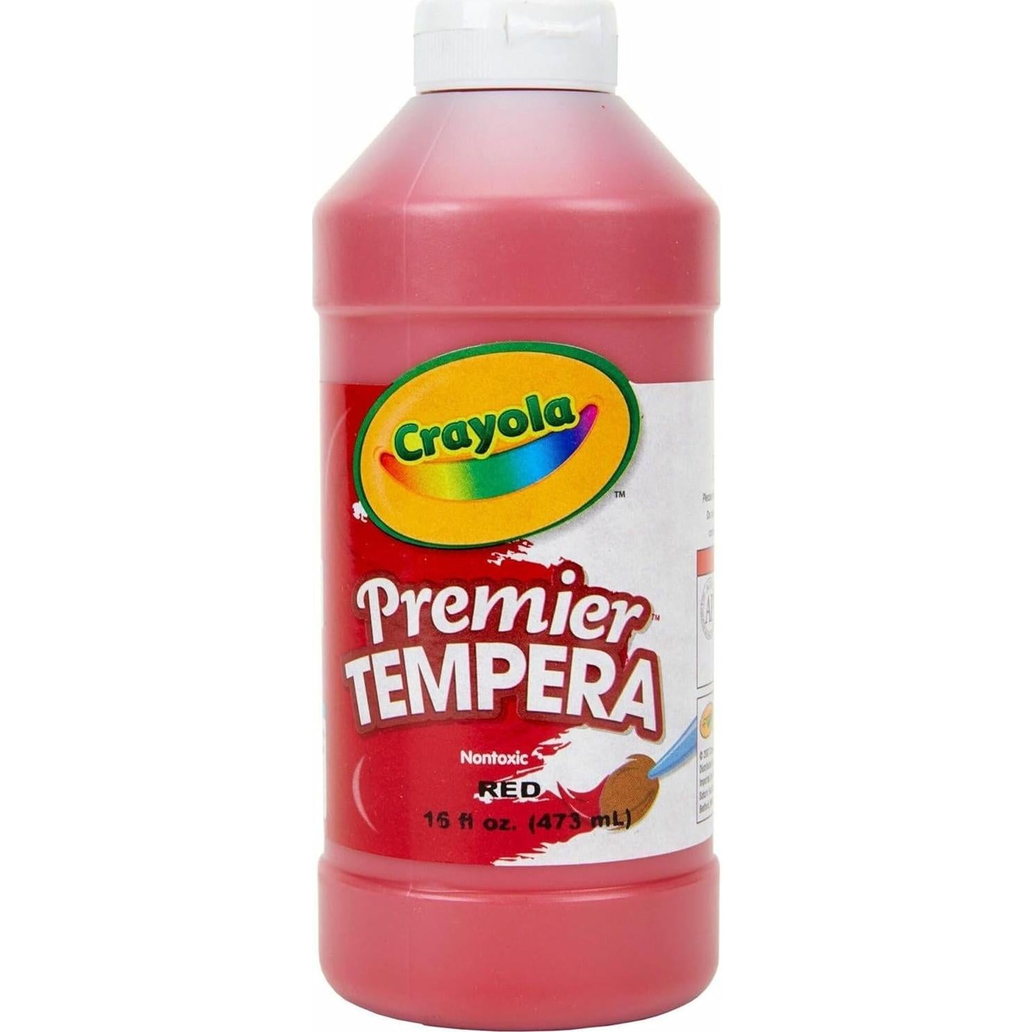Pintura Tempera Crayola Premier 473ml Roja No Tóxica