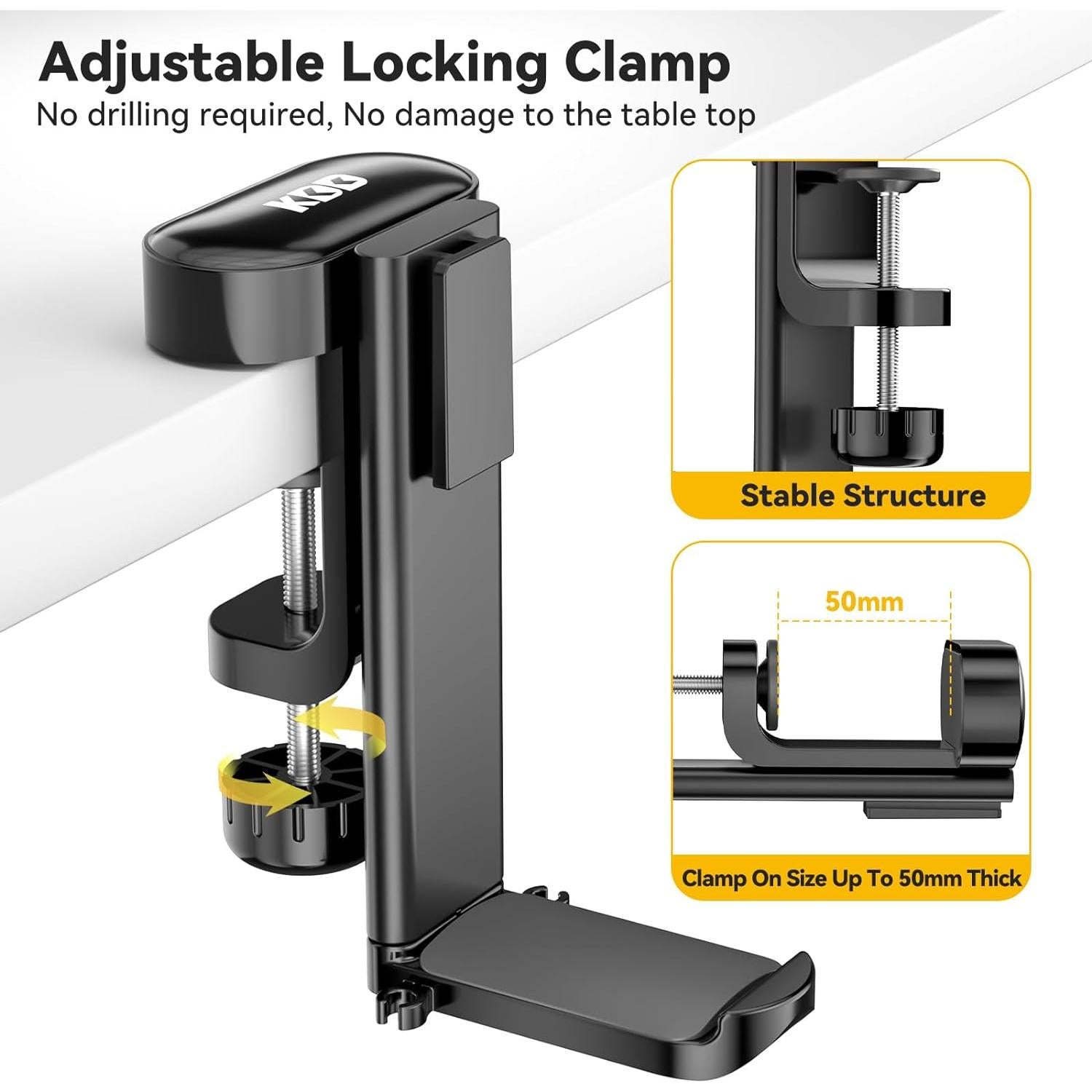 Soporte 4 en 1 KDD para Taza y Auriculares - Negro