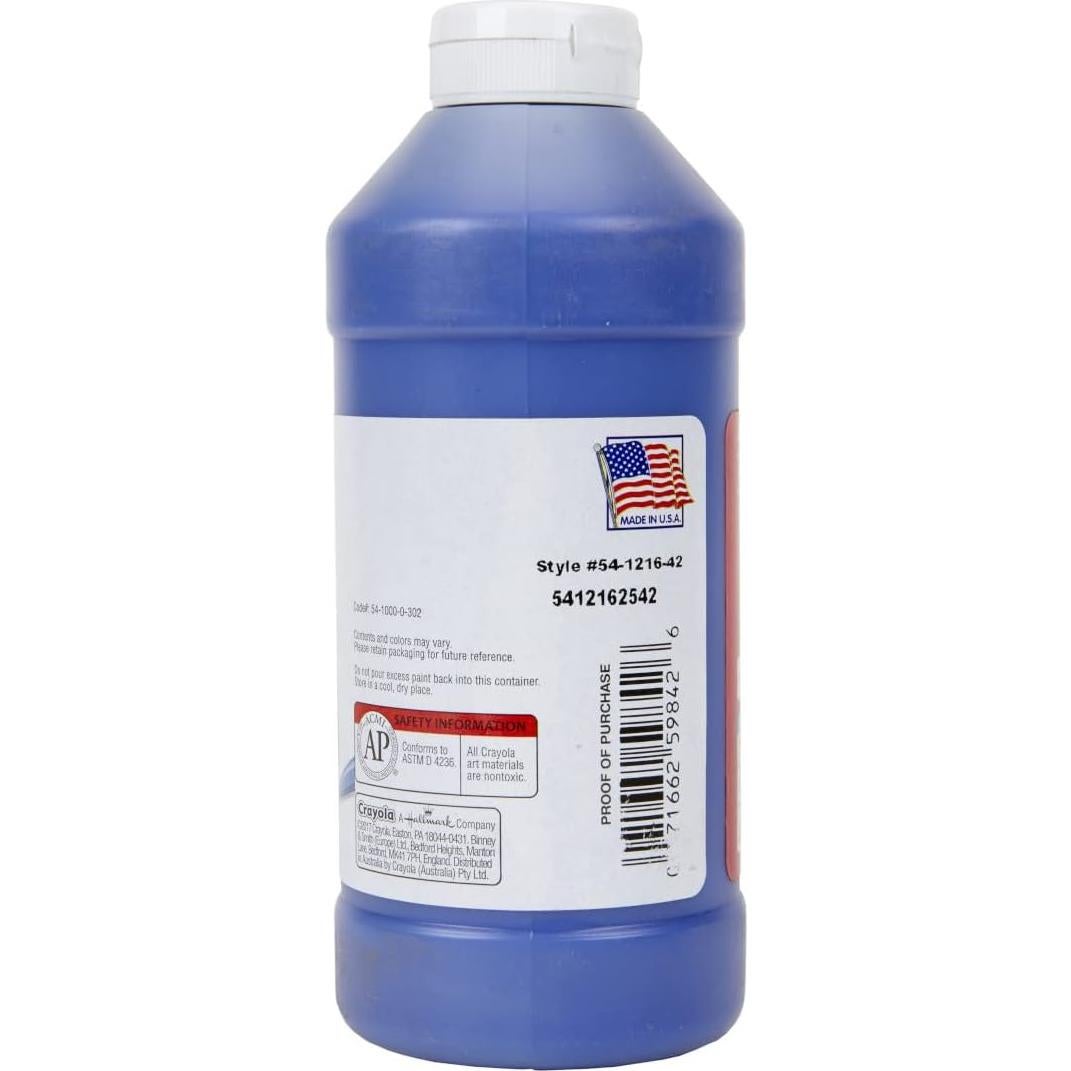 Pintura Tempera Crayola Azul 473 ml - No Tóxica para Niños