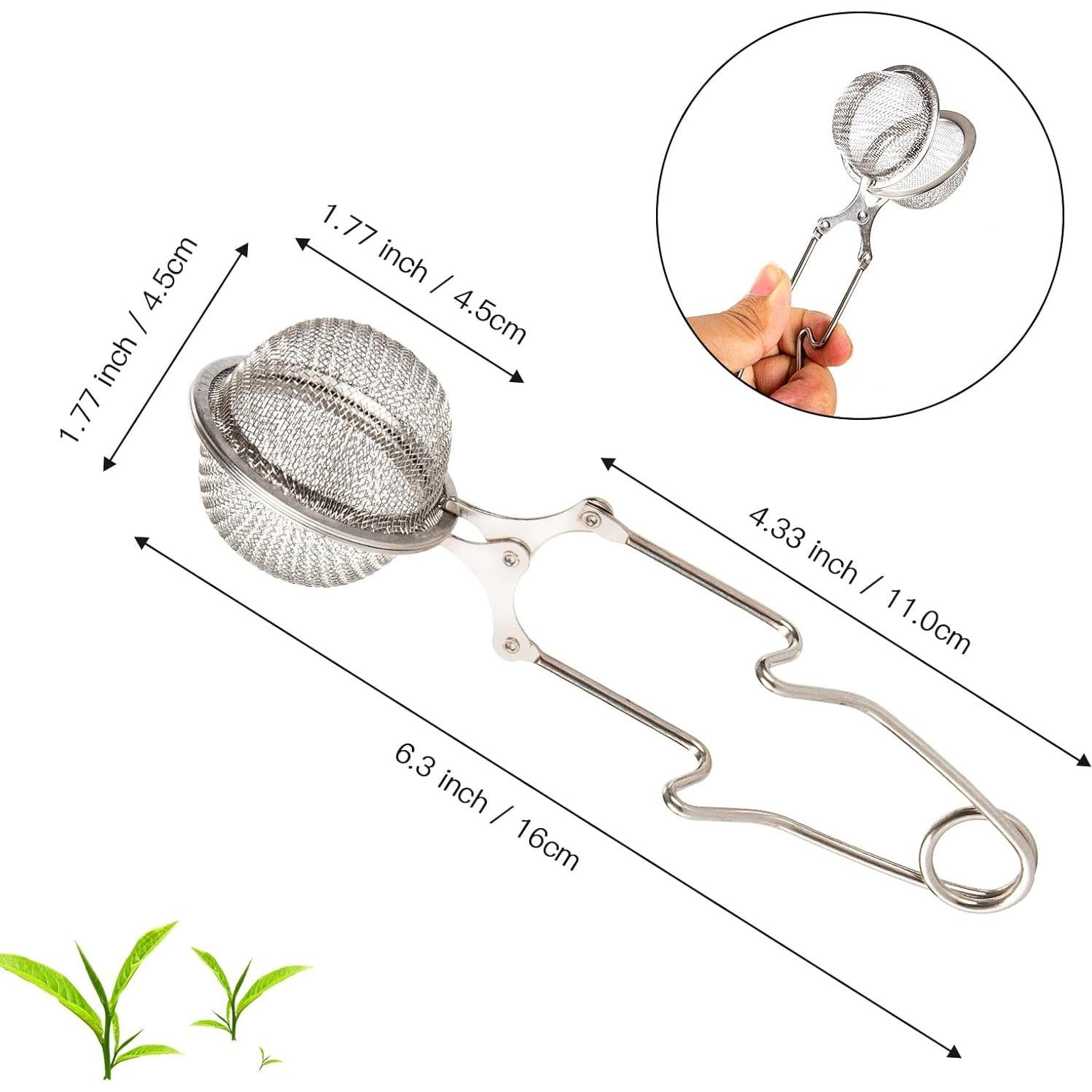 Colador de Té Exptolii Snap Ball 2 Paquete Acero Inoxidable