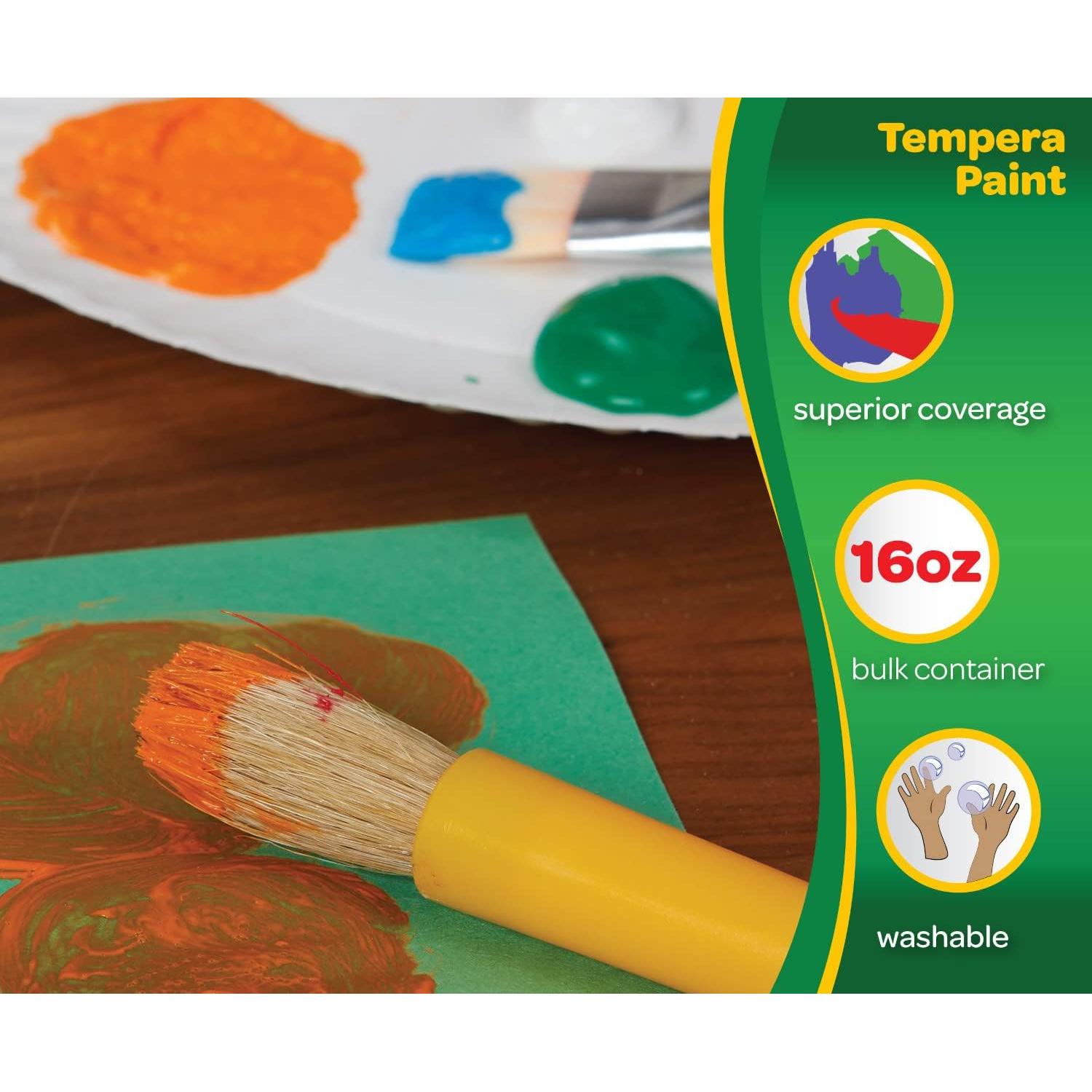 Pintura Tempera Crayola Premier Negra 473 ml - No Tóxica