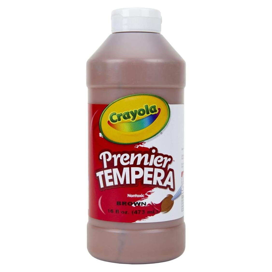 Pintura Tempera Crayola Premier Marrón 473ml No Tóxica