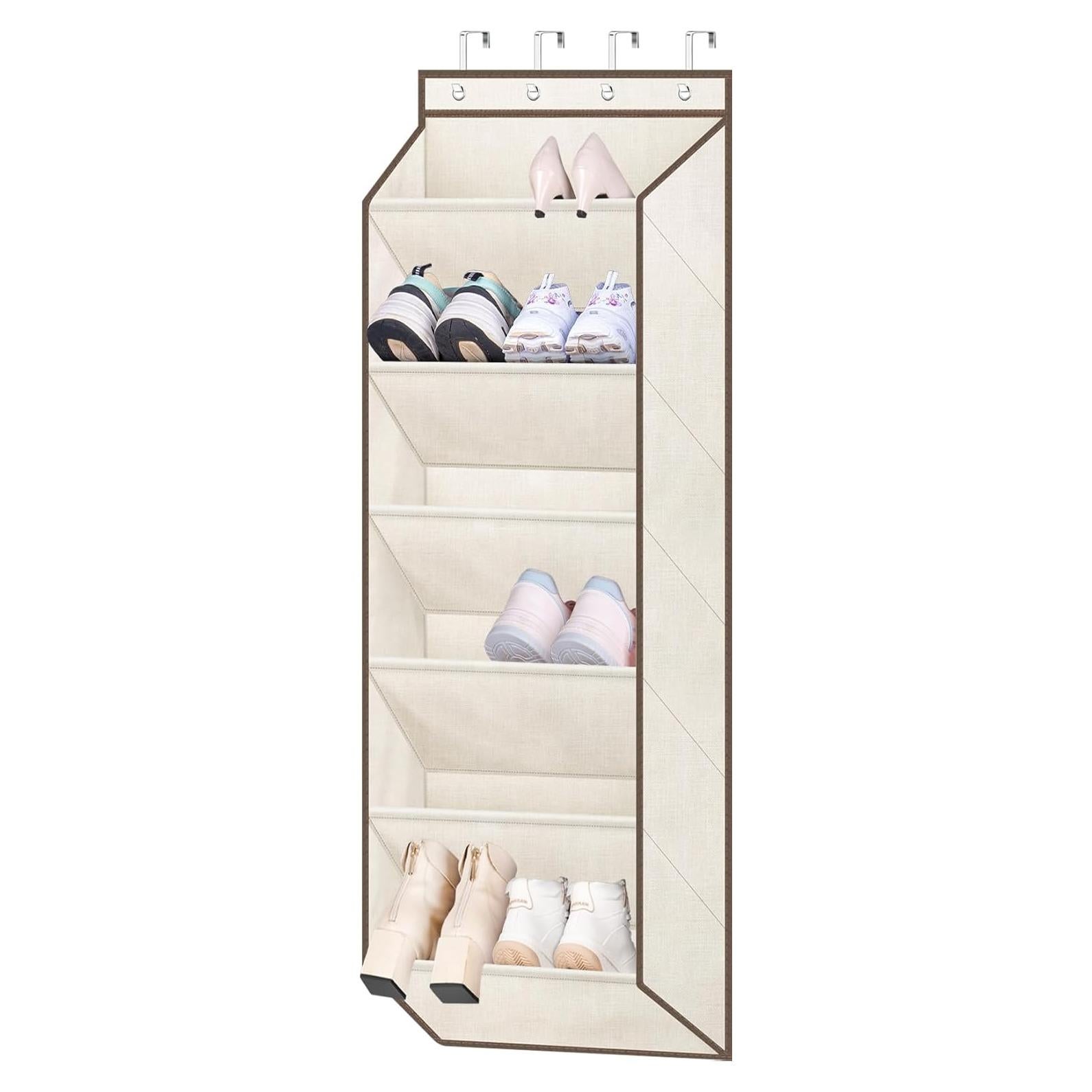 Estante Colgante para Zapatos SLEEPING LAMB Beige 6 Bolsillos