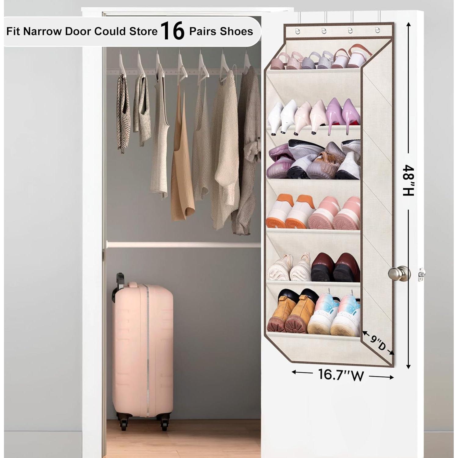 Estante Colgante para Zapatos SLEEPING LAMB Beige 6 Bolsillos