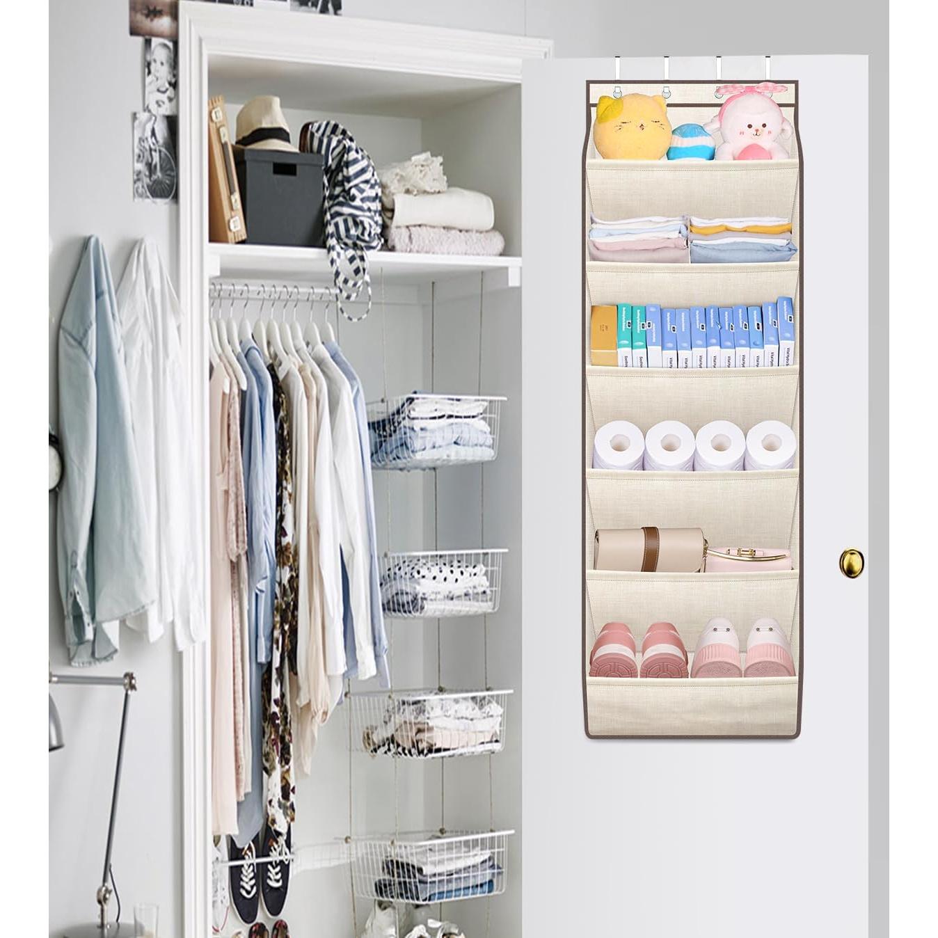 Estante Colgante para Zapatos SLEEPING LAMB Beige 6 Bolsillos