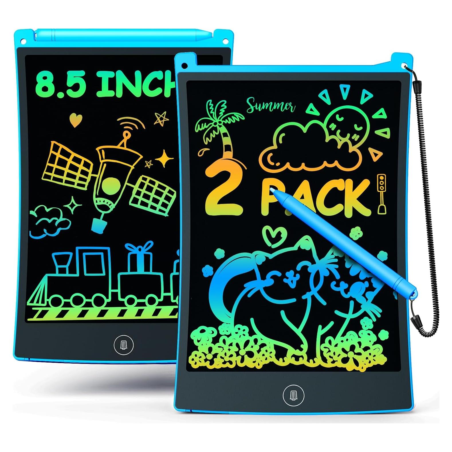 Tableta de Escritura LCD Bravokids 8.5" Azul - 2 Paquete