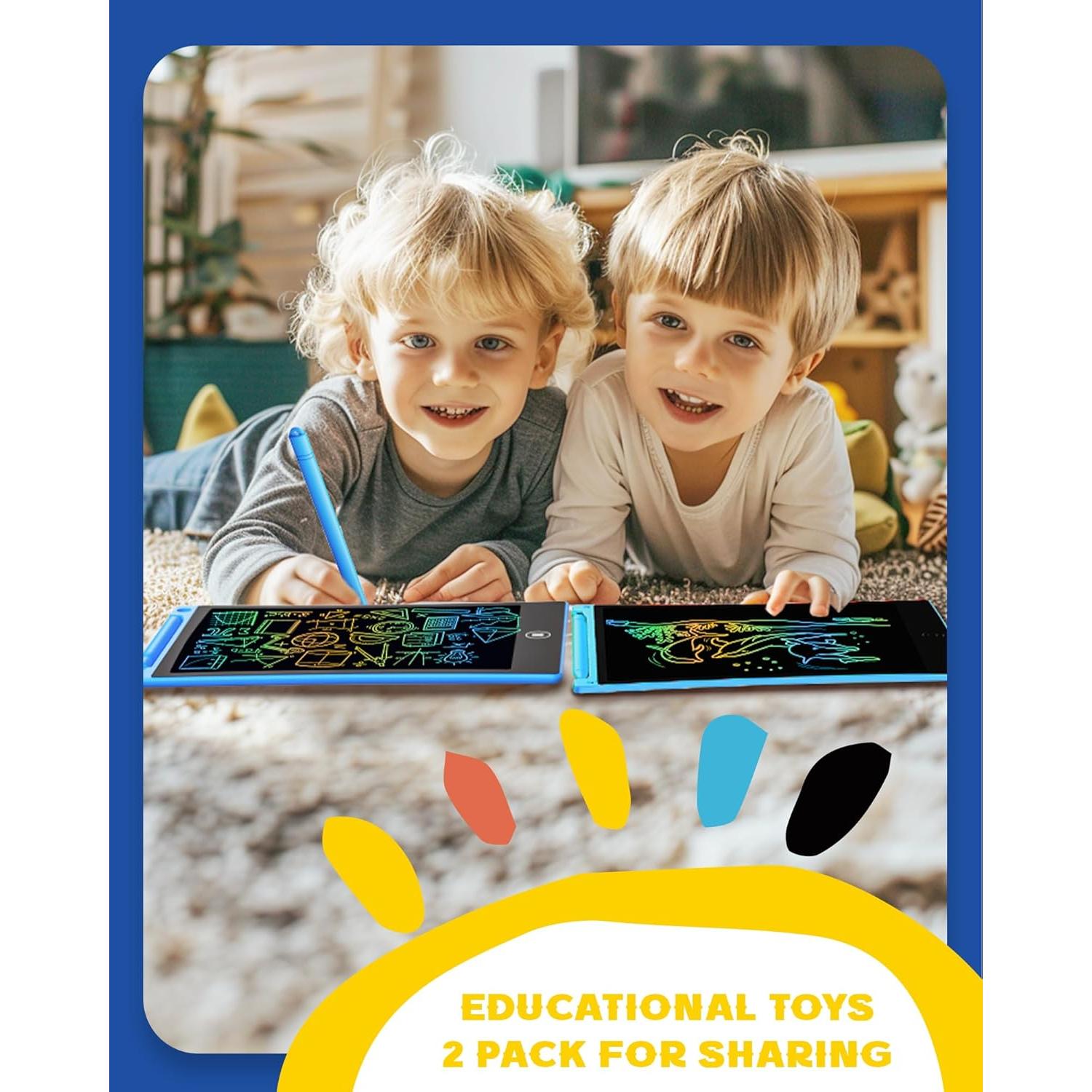 Tableta de Escritura LCD Bravokids 8.5" Azul - 2 Paquete