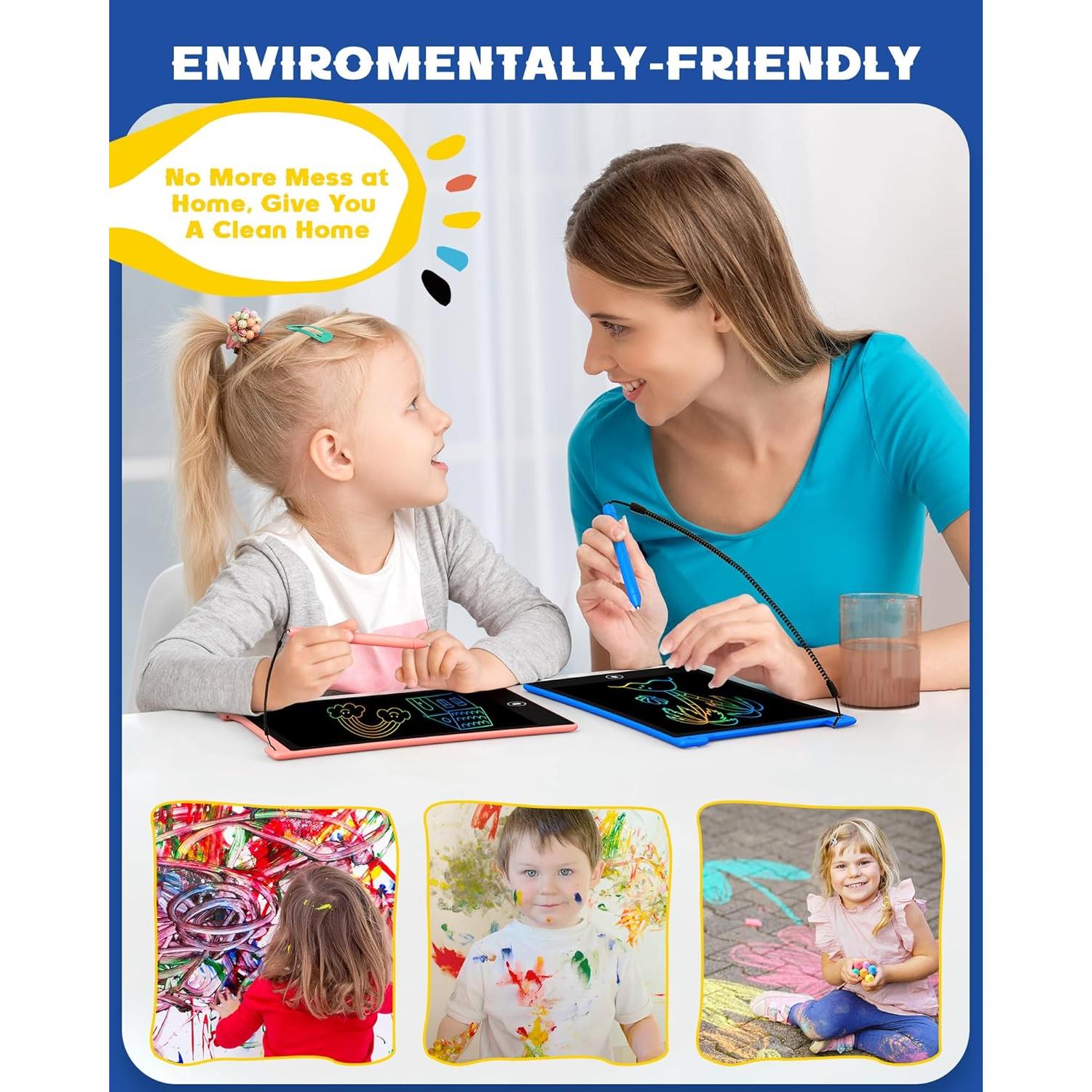 Tableta de Escritura LCD Bravokids 8.5" Colorida para Niños