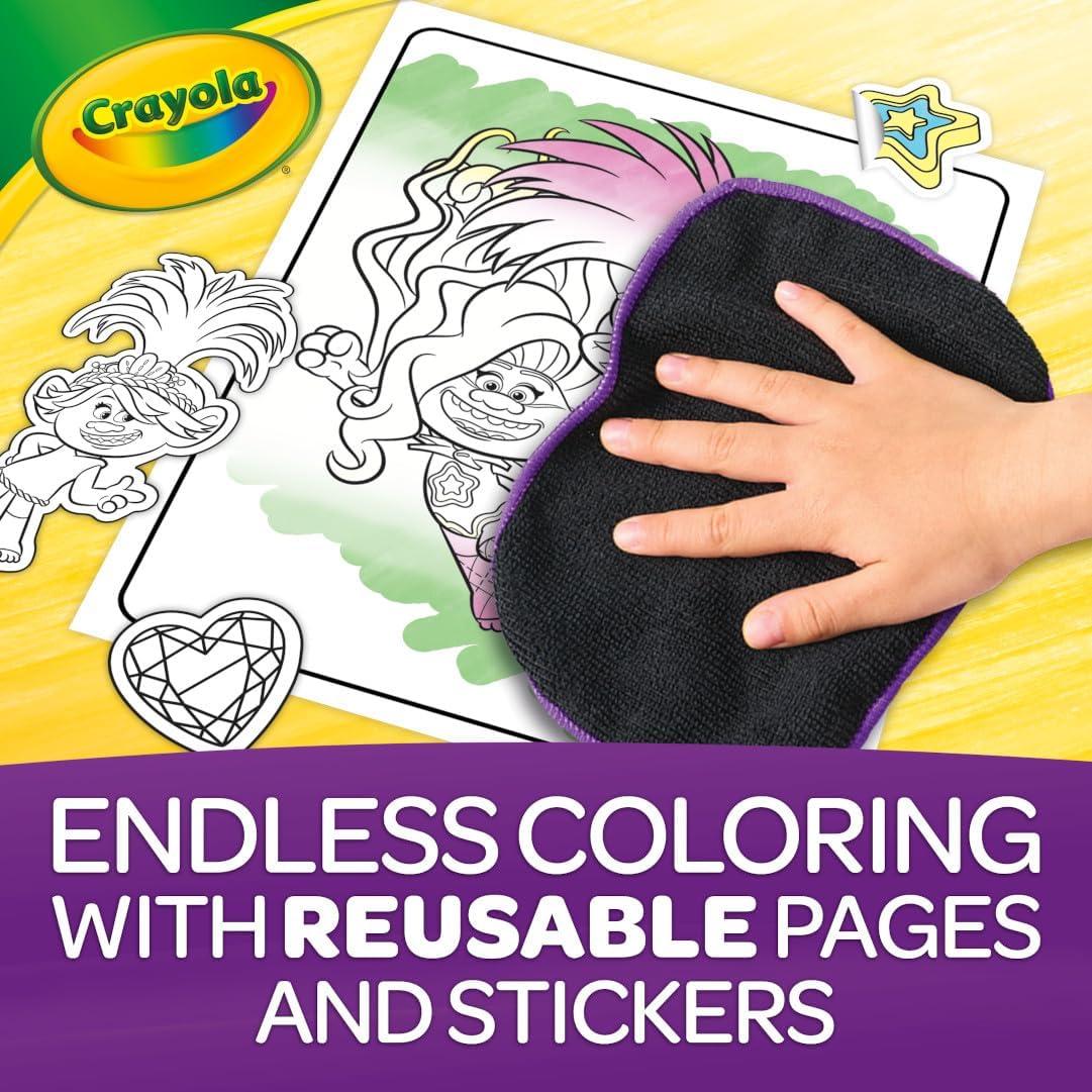Crayola Almohadilla Color y Borrar Trolls 12 Páginas y Stickers