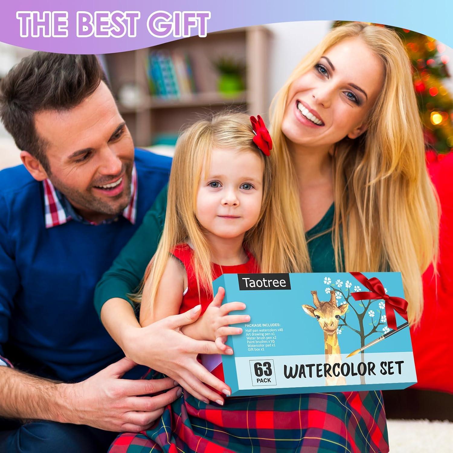 Juego de Pintura Acuarela Taotree 48 Colores y 10 Pinceles