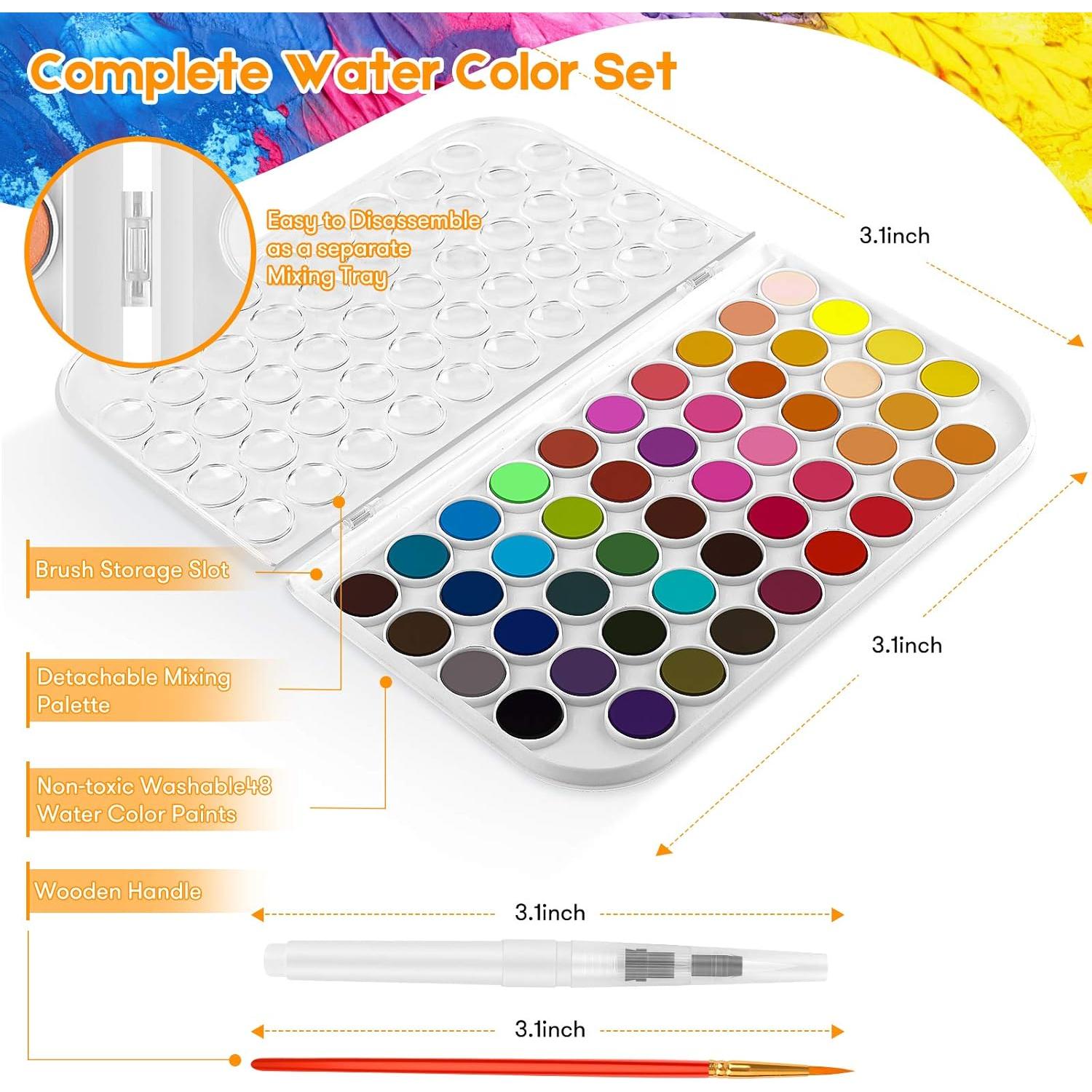 Set de Pintura Acuarela Taotree 48 Colores para Artistas