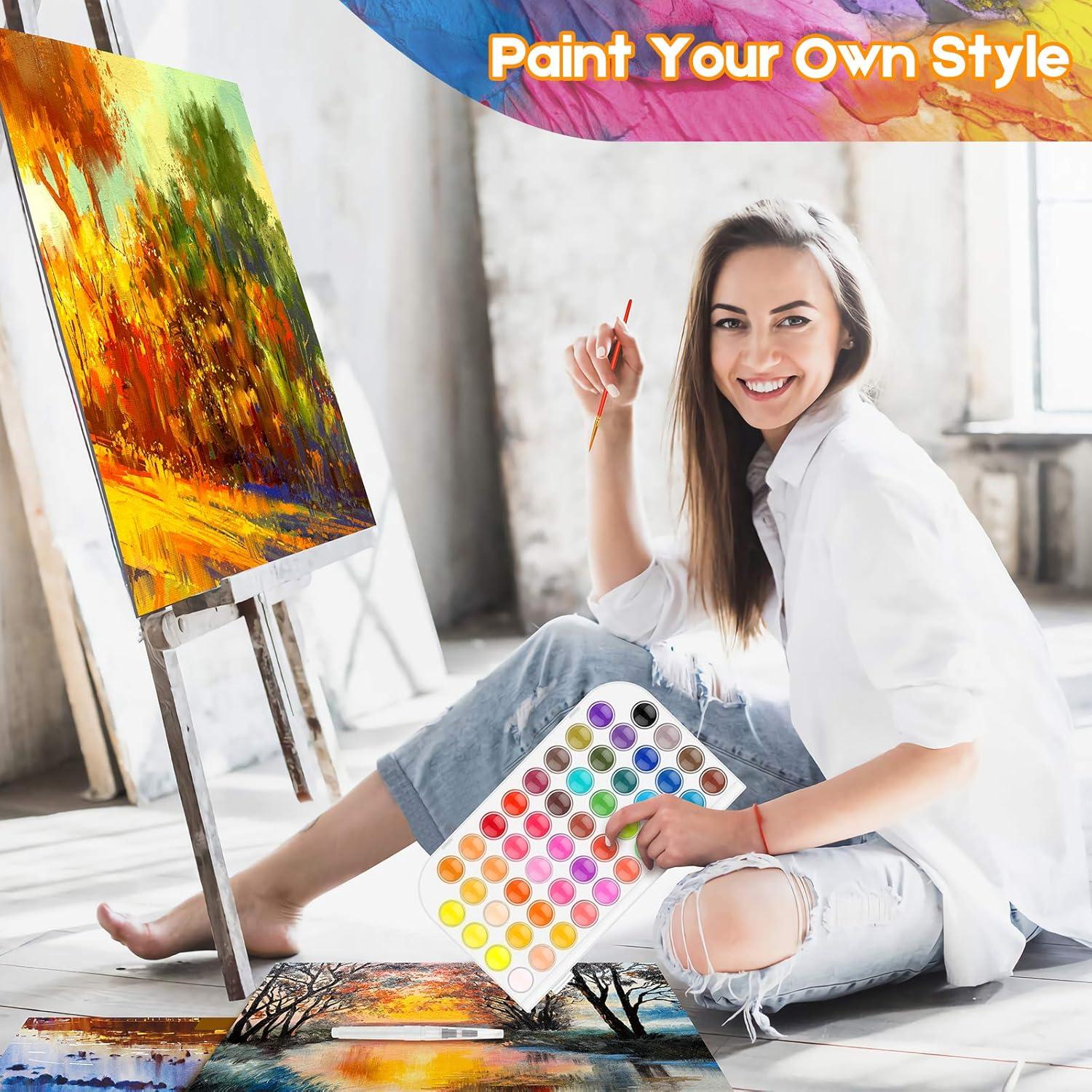 Set de Pintura Acuarela Taotree 48 Colores para Artistas