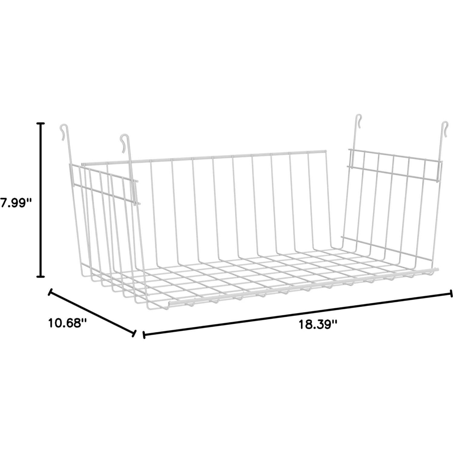 Cesta Colgante de Alambre ClosetMaid 46.7x27.1x20.3 cm Blanca