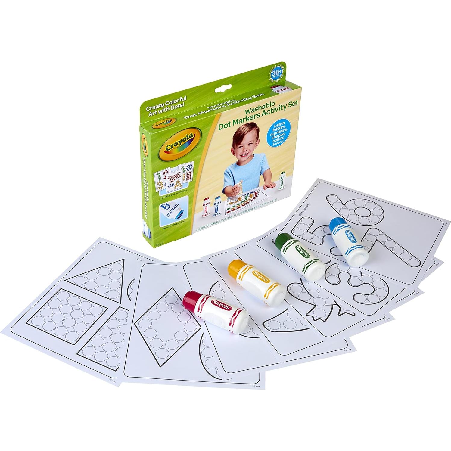 Conjunto Crayola de Actividades y Marcadores Lavables 30 Páginas