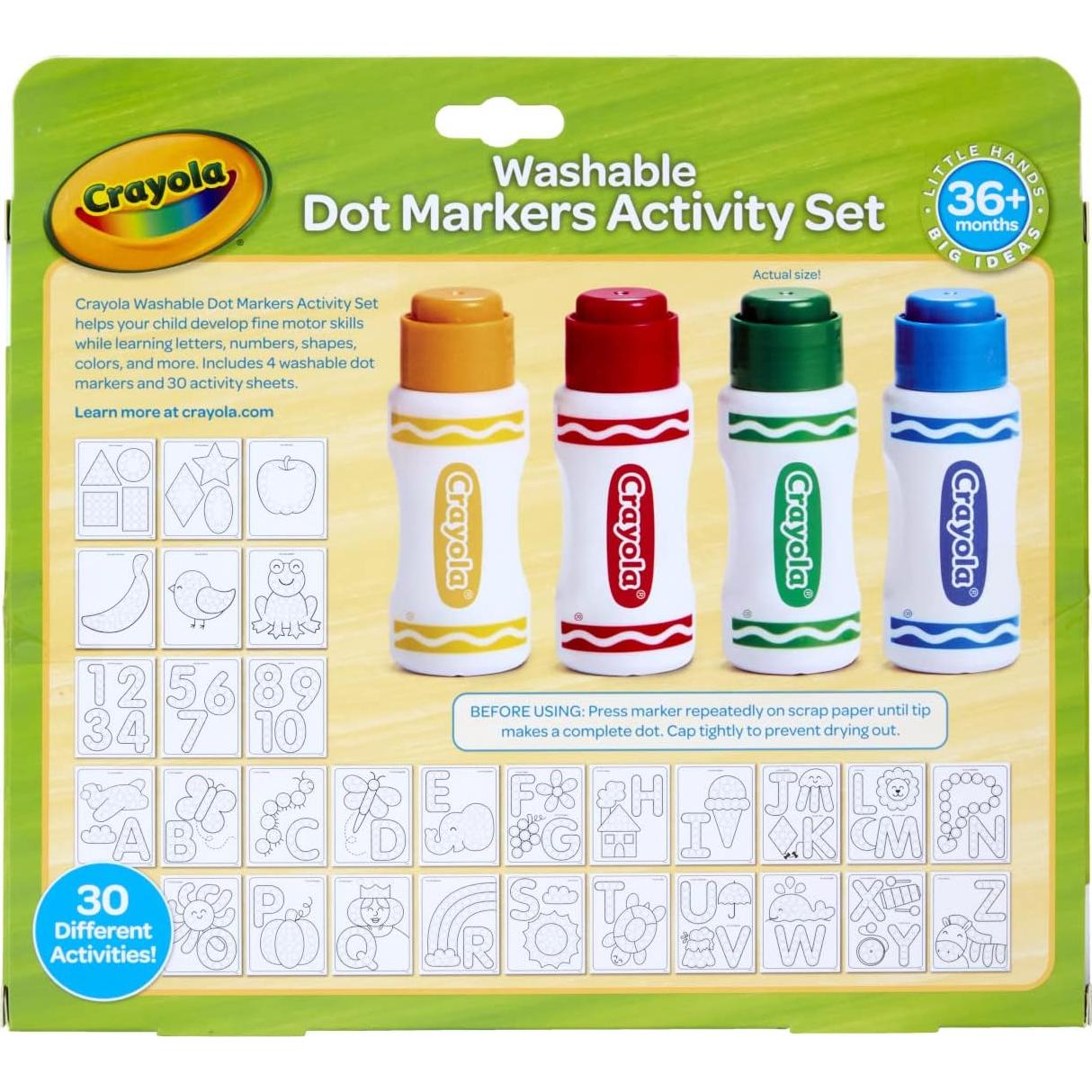 Conjunto Crayola de Actividades y Marcadores Lavables 30 Páginas