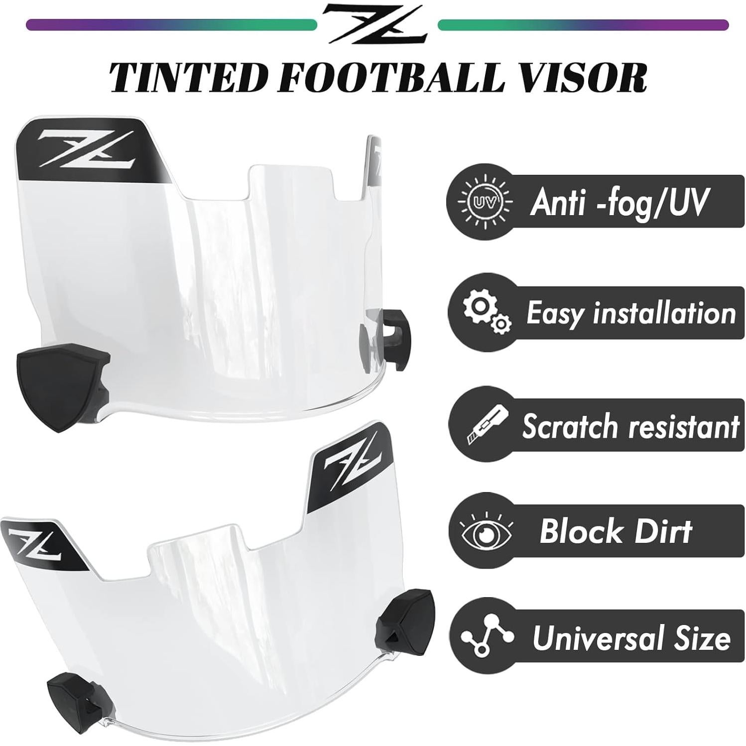 Visera de Fútbol ZIXIOYS Transparente Ajustable para Casco
