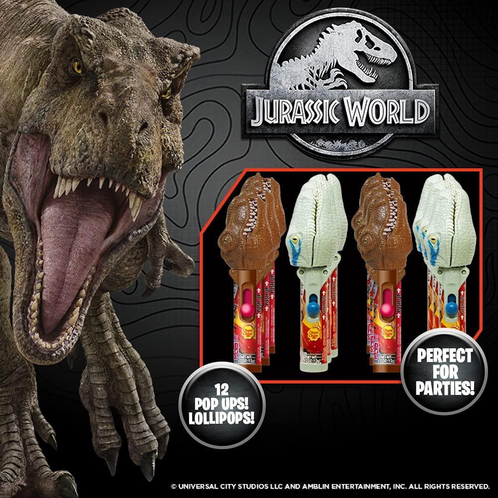 Soporte de Lollipop Pop Ups! Jurassic World - Set de 12