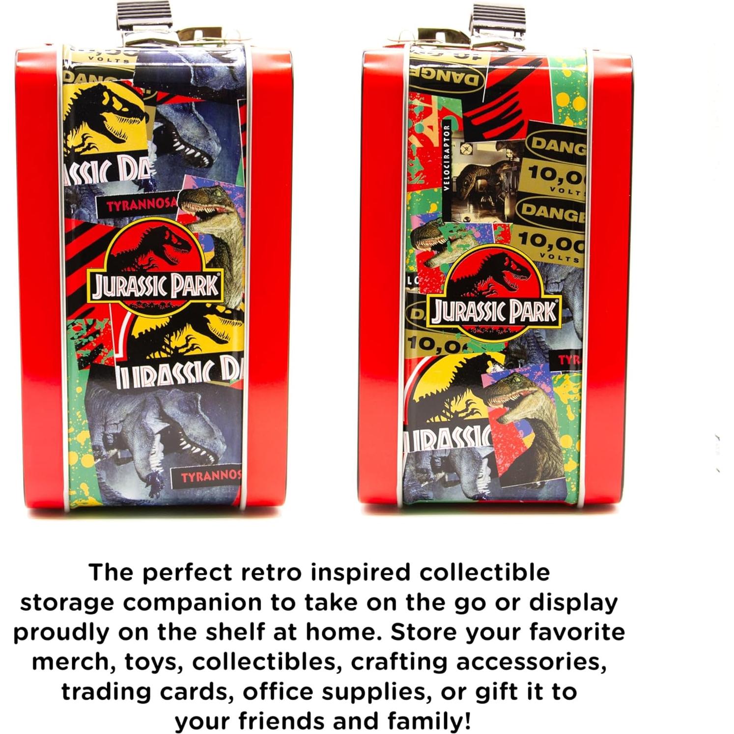 Caja de Almacenamiento de Lata AQUARIUS Jurassic Park 21.95x9.53x16.83cm