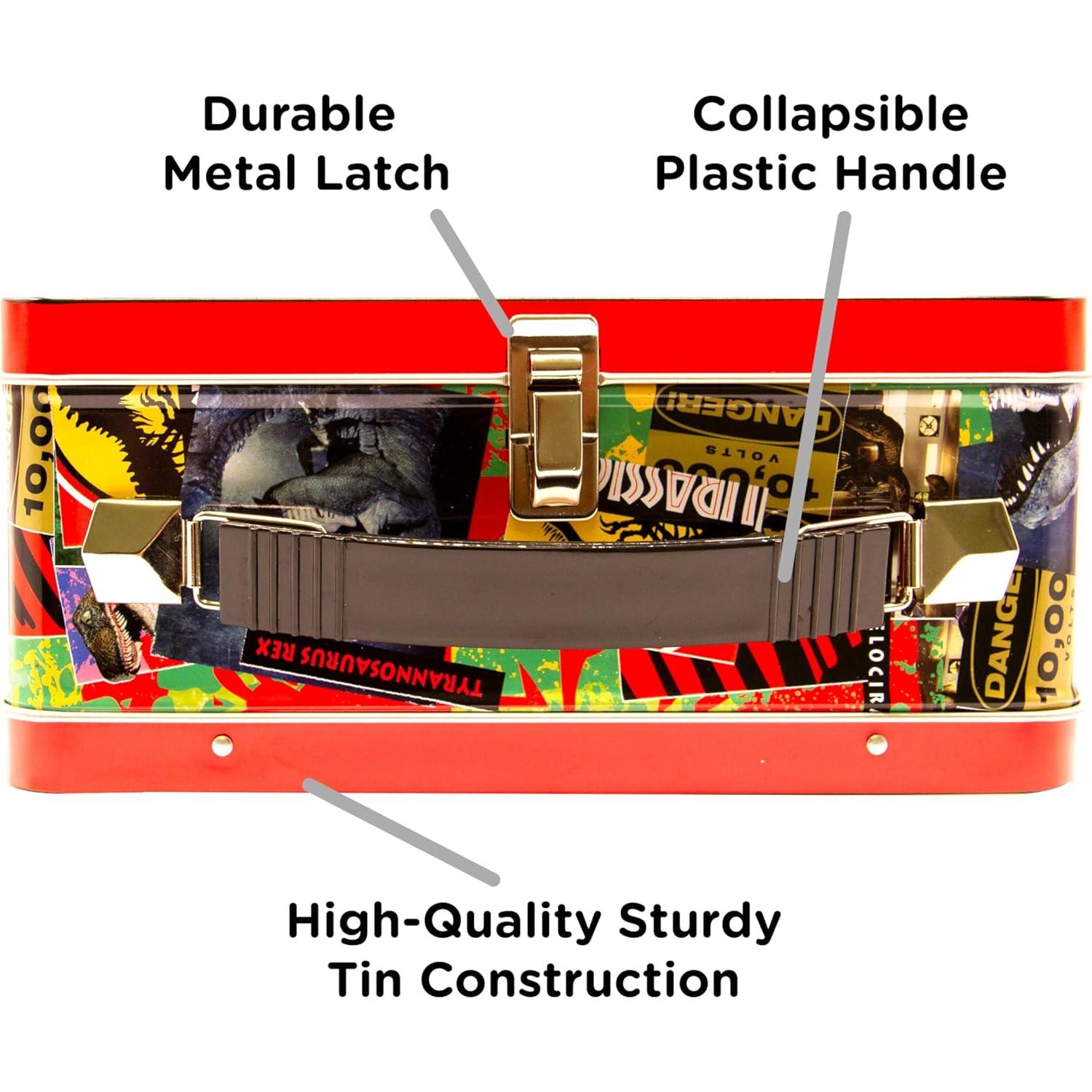 Caja de Almacenamiento de Lata AQUARIUS Jurassic Park 21.95x9.53x16.83cm