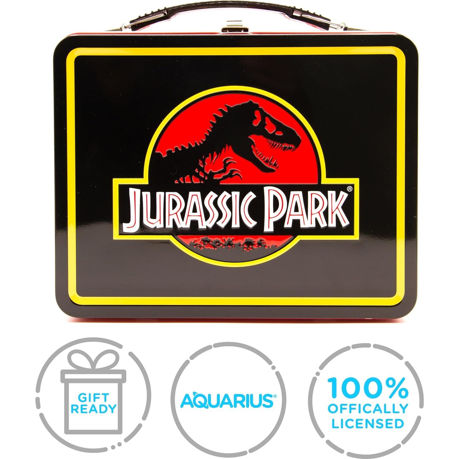 Caja de Almacenamiento de Lata AQUARIUS Jurassic Park 21.95x9.53x16.83cm