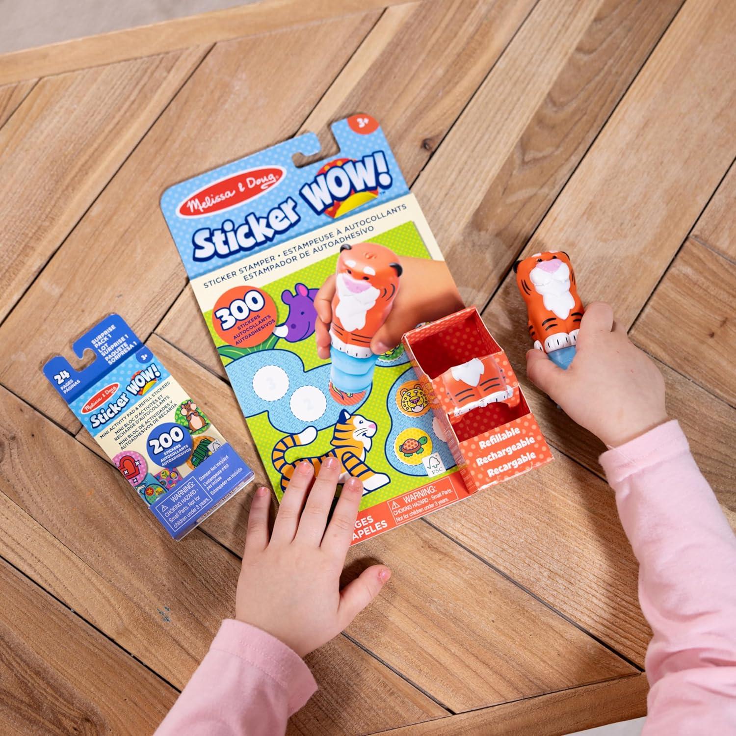 Calcomanías Melissa & Doug Tigre 300 piezas + cuaderno