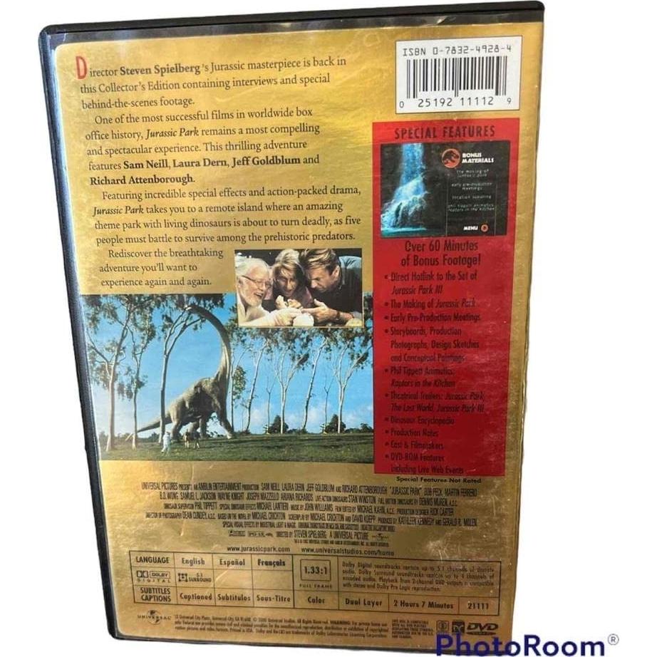 Película Parque Jurásico Edición de Coleccionista DVD Universal