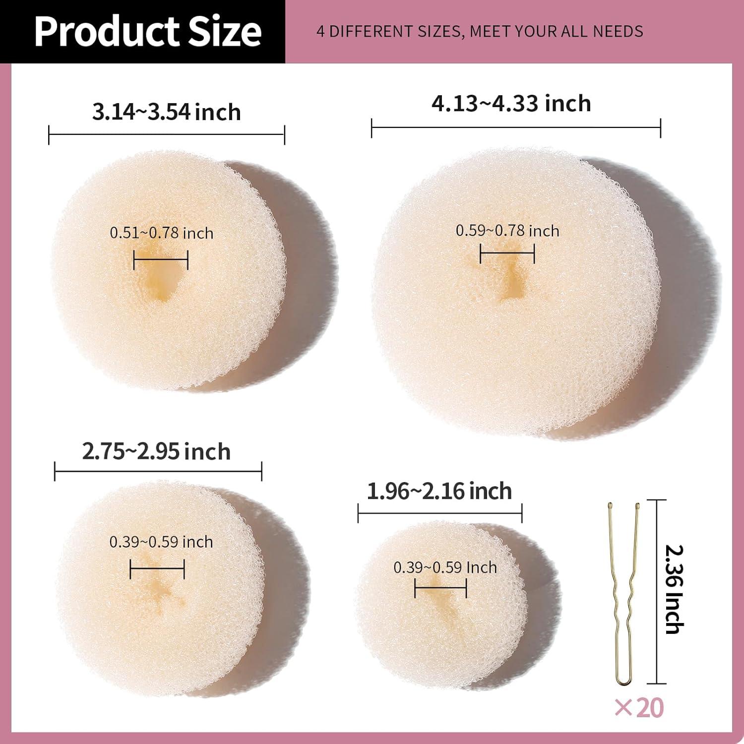 Juego de Hacedores de Moño Teenitor con 4 Tamaños y 20 Horquillas