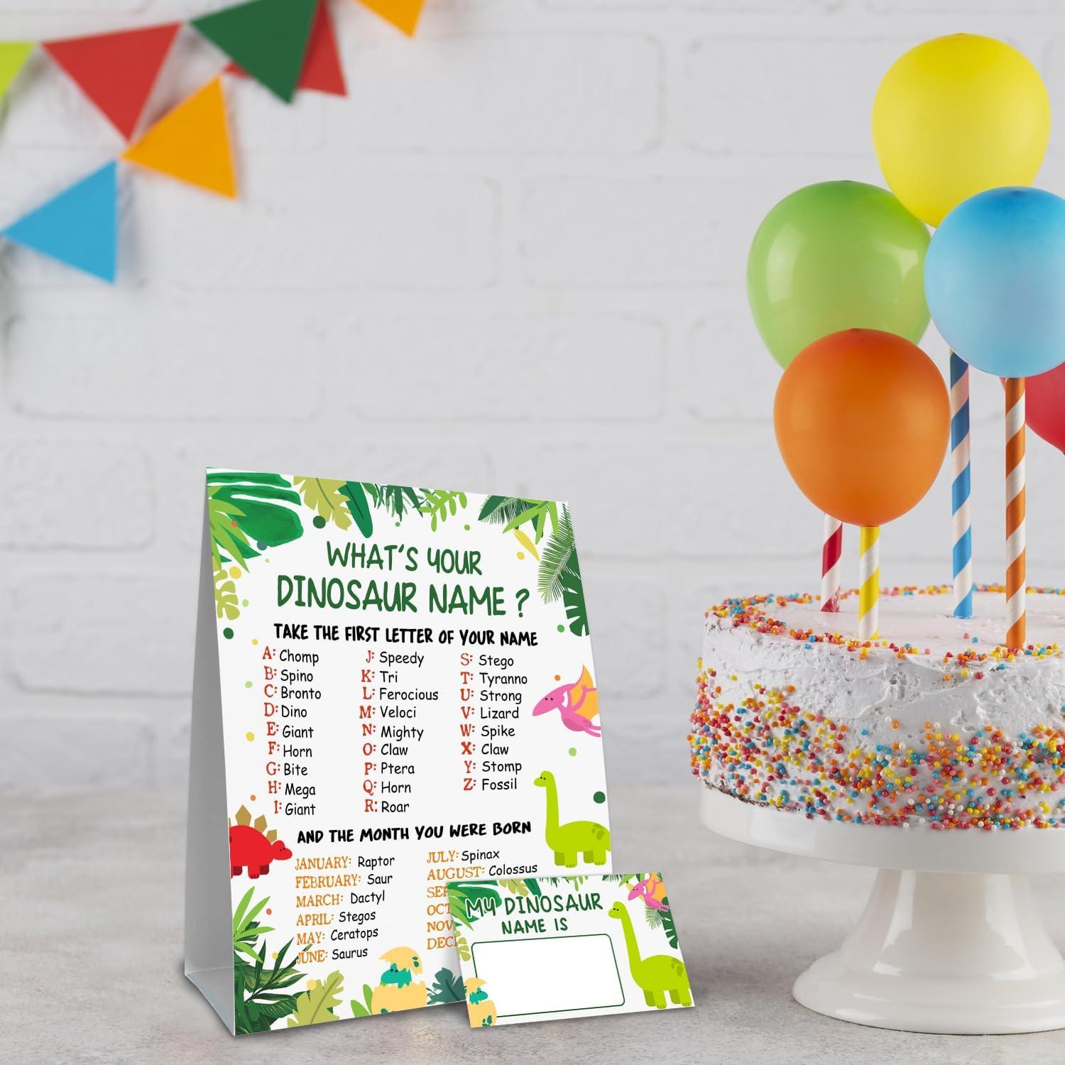 Juego de Nombres de Dinosaurios ALodr con 30 Tarjetas y Cartel