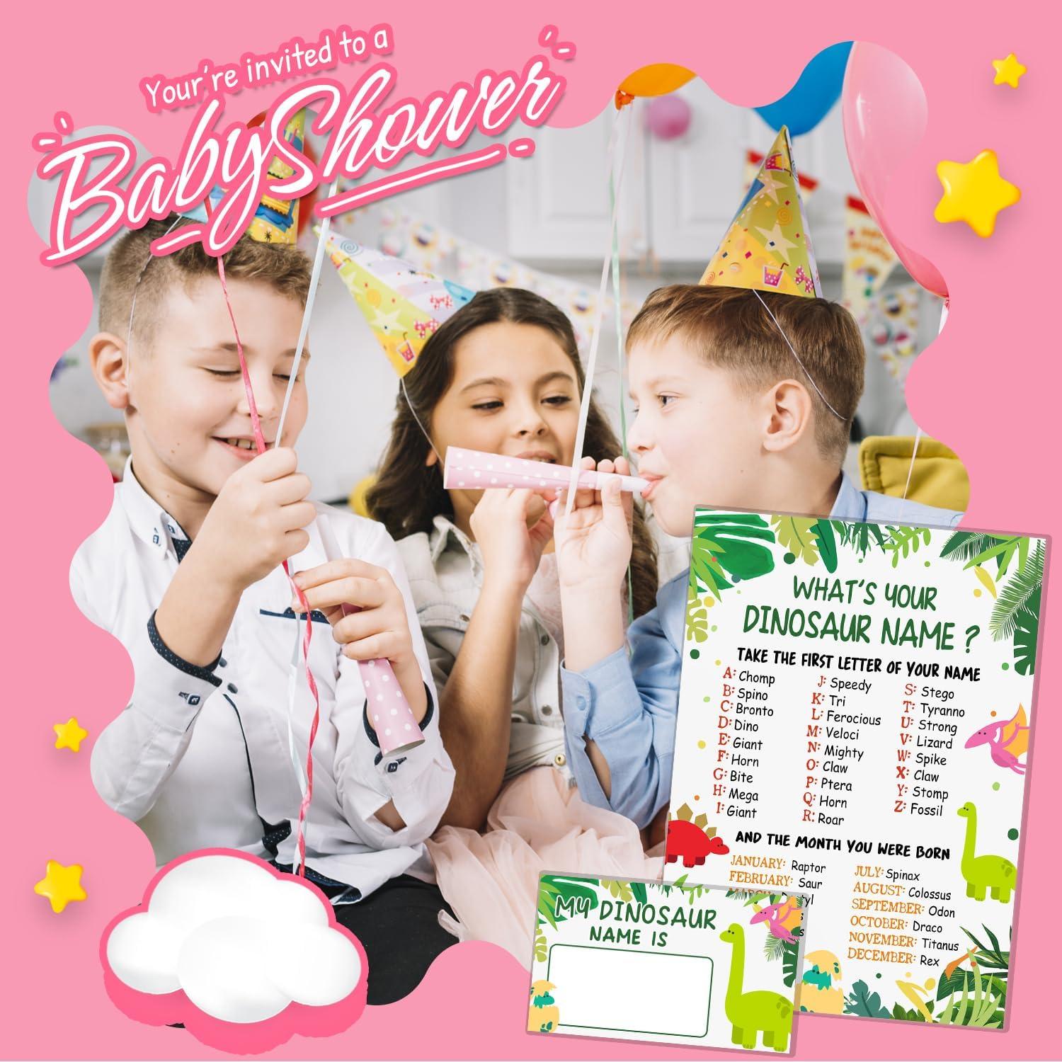 Juego de Nombres de Dinosaurios ALodr con 30 Tarjetas y Cartel