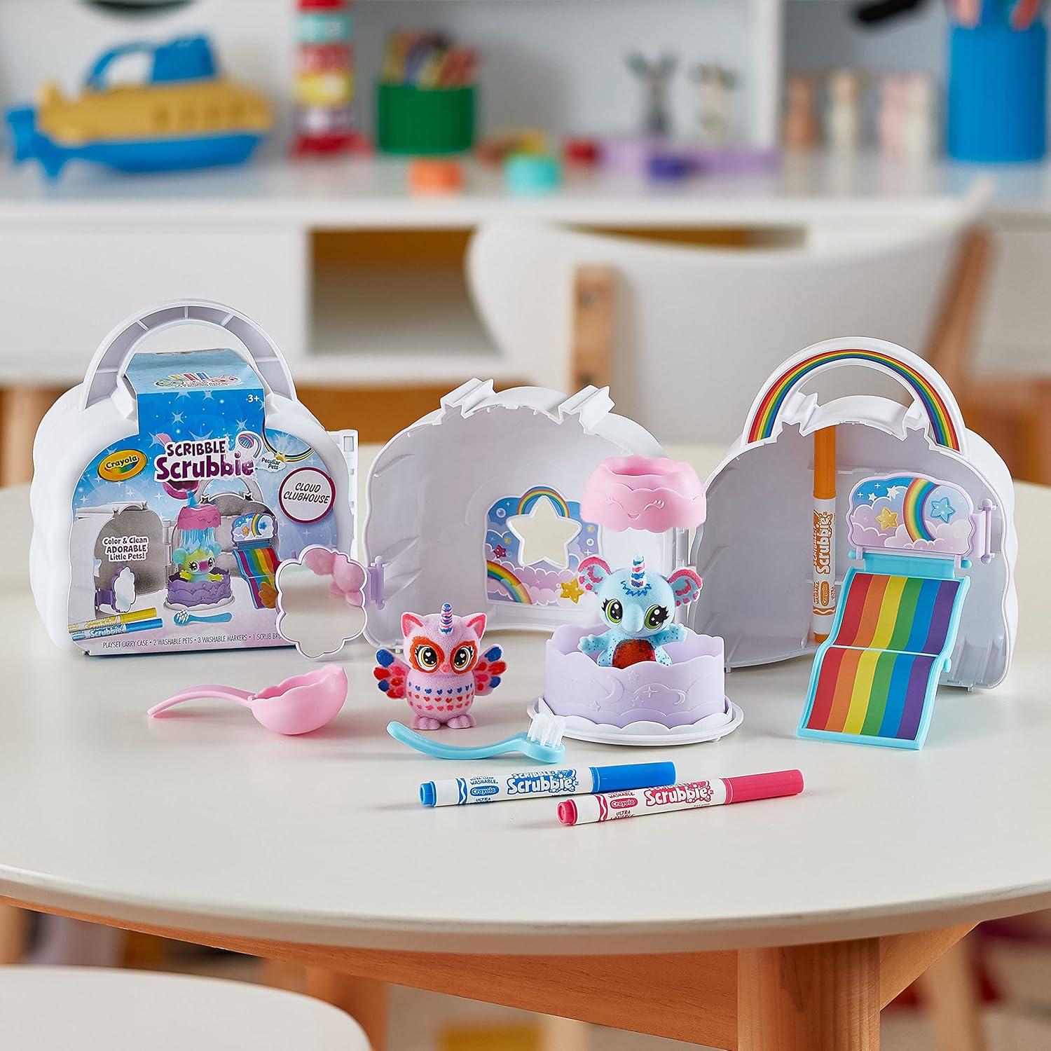 Set Crayola Scribble Scrubbie Cloud con 2 Figuras y Accesorios