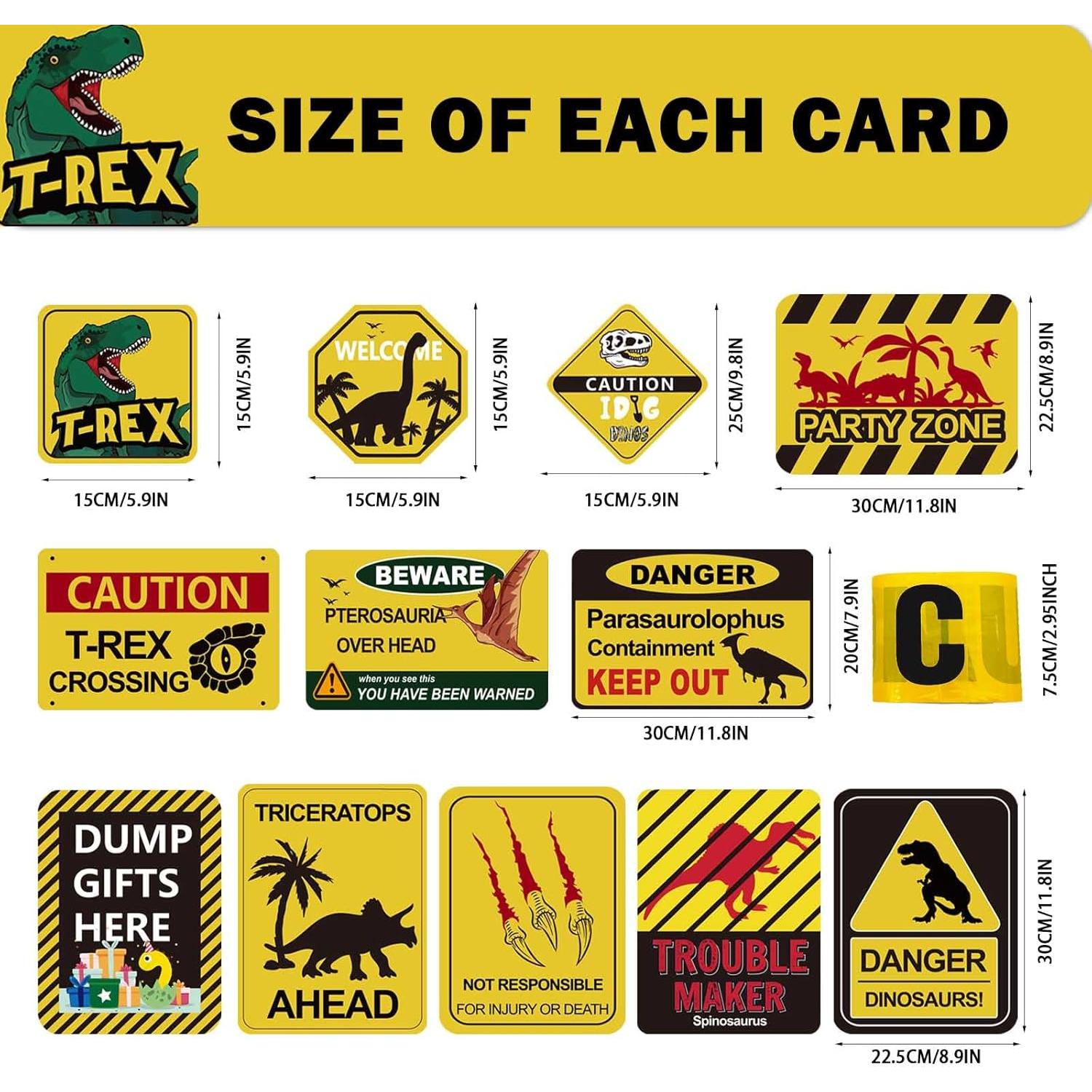 Decoraciones de Fiesta de Dinosaurios LSTAMOY 13 Piezas 30 cm