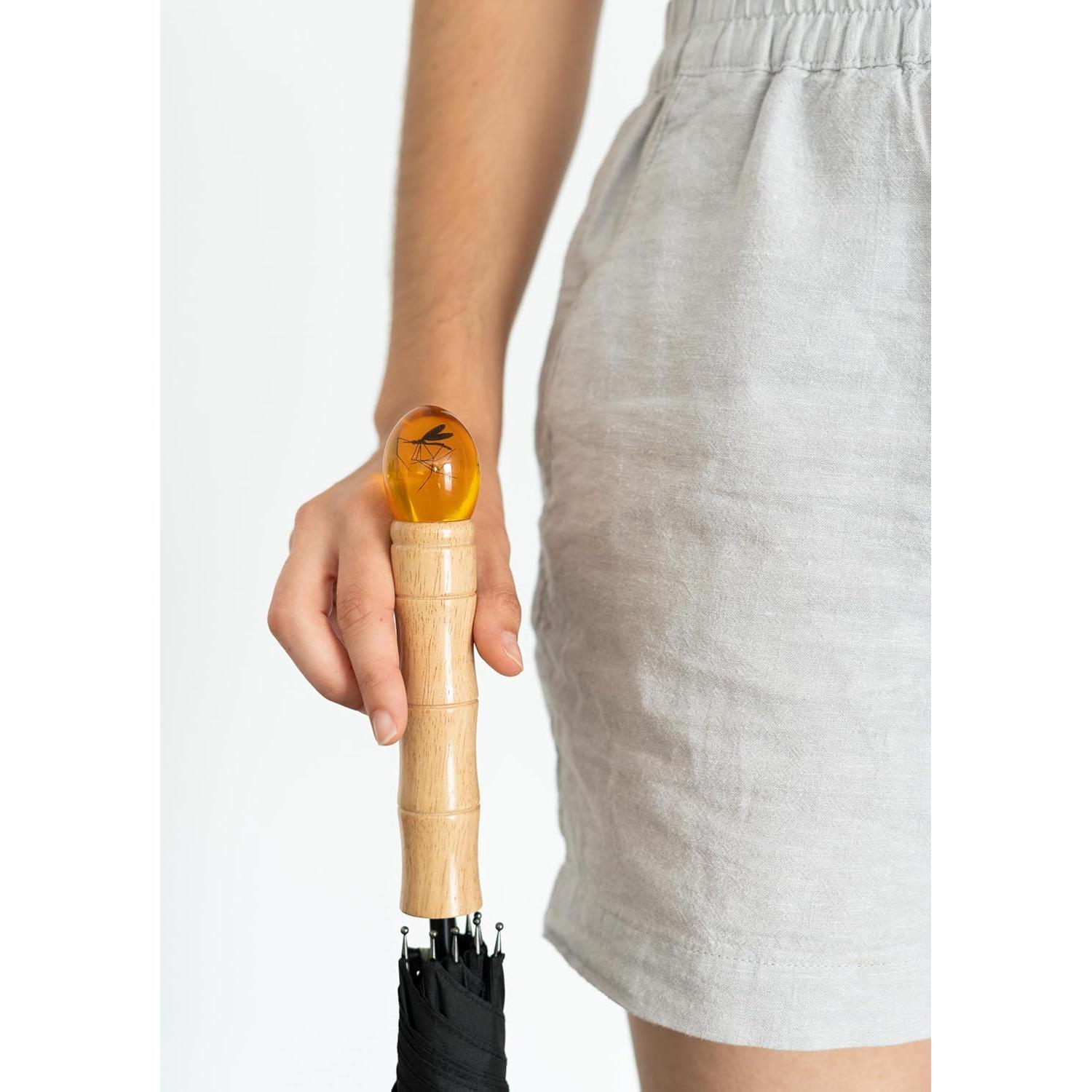 Paraguas Jurassic Park con Mango de Ámbar de Mosquito