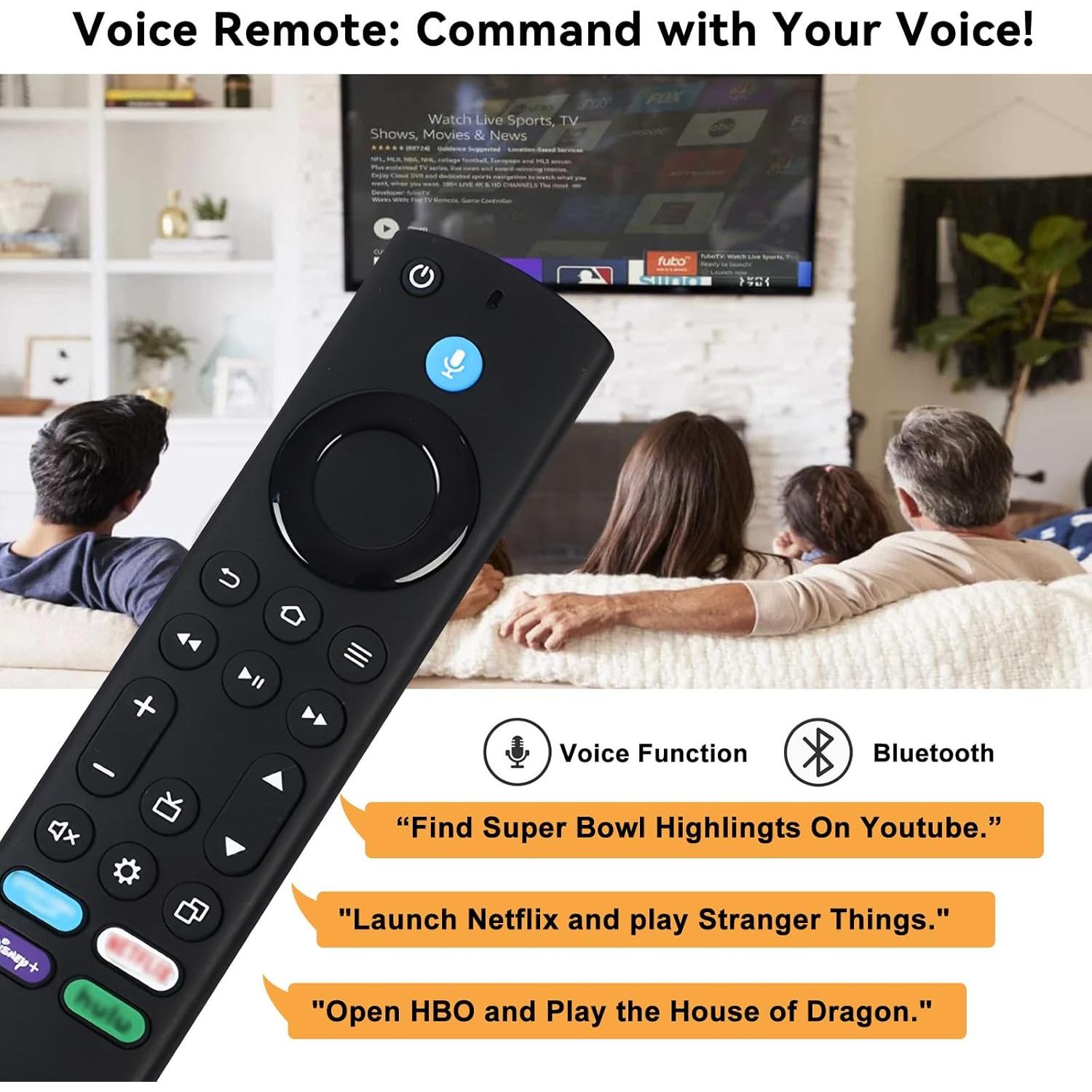 Control Remoto por Voz OROSAUR para Smart TV Insignia/Toshiba
