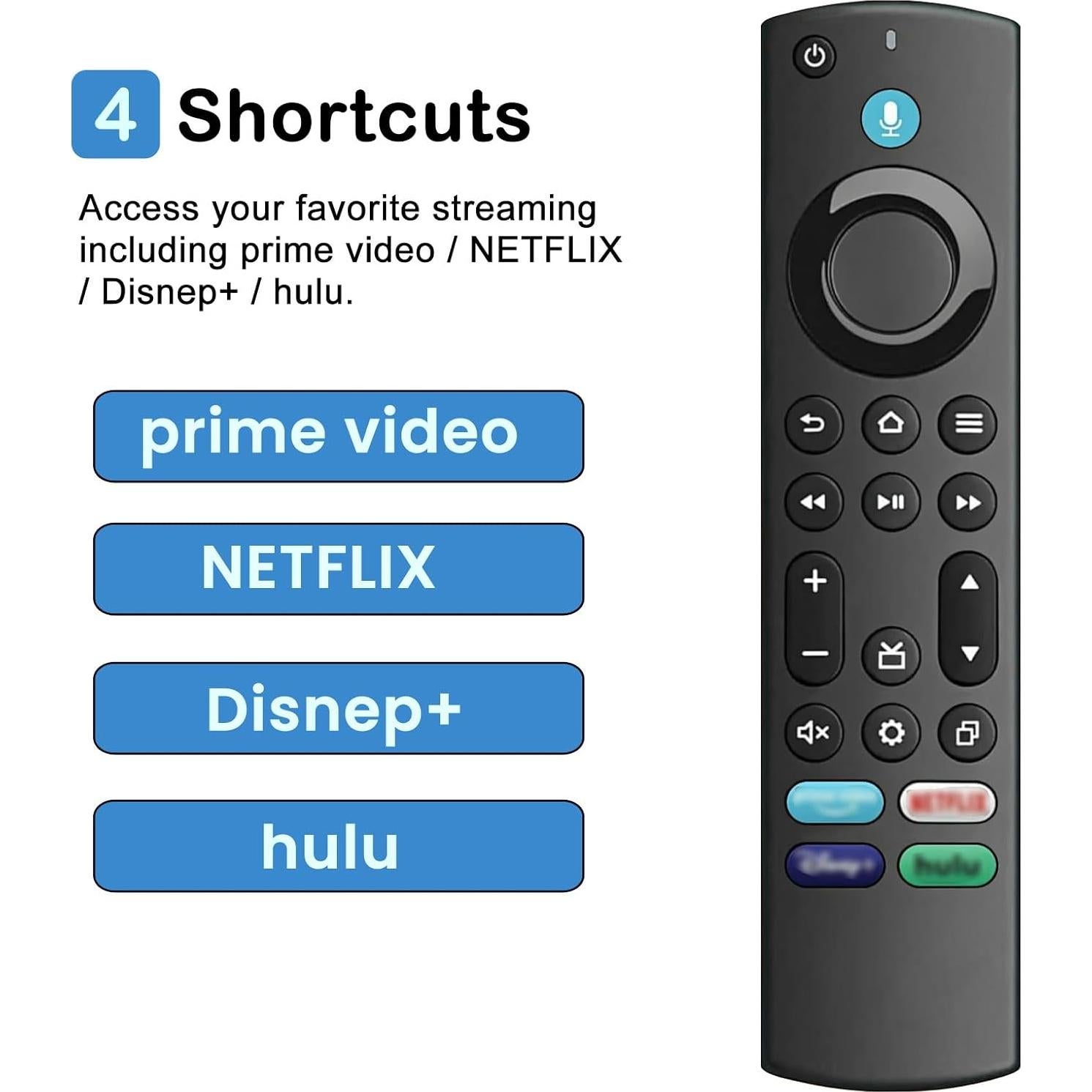 Control Remoto por Voz OROSAUR para Smart TV Insignia/Toshiba