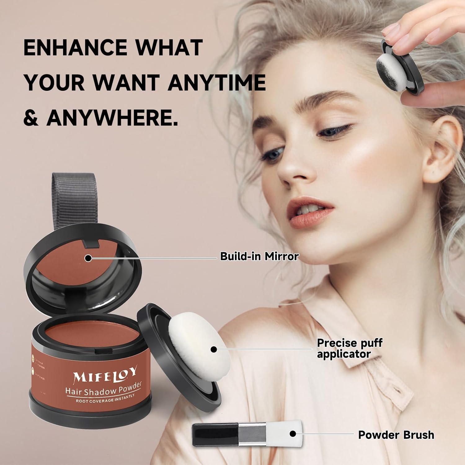 Paquete de 2 Polvos de Sombra para Raíces Mifeloy Castaño