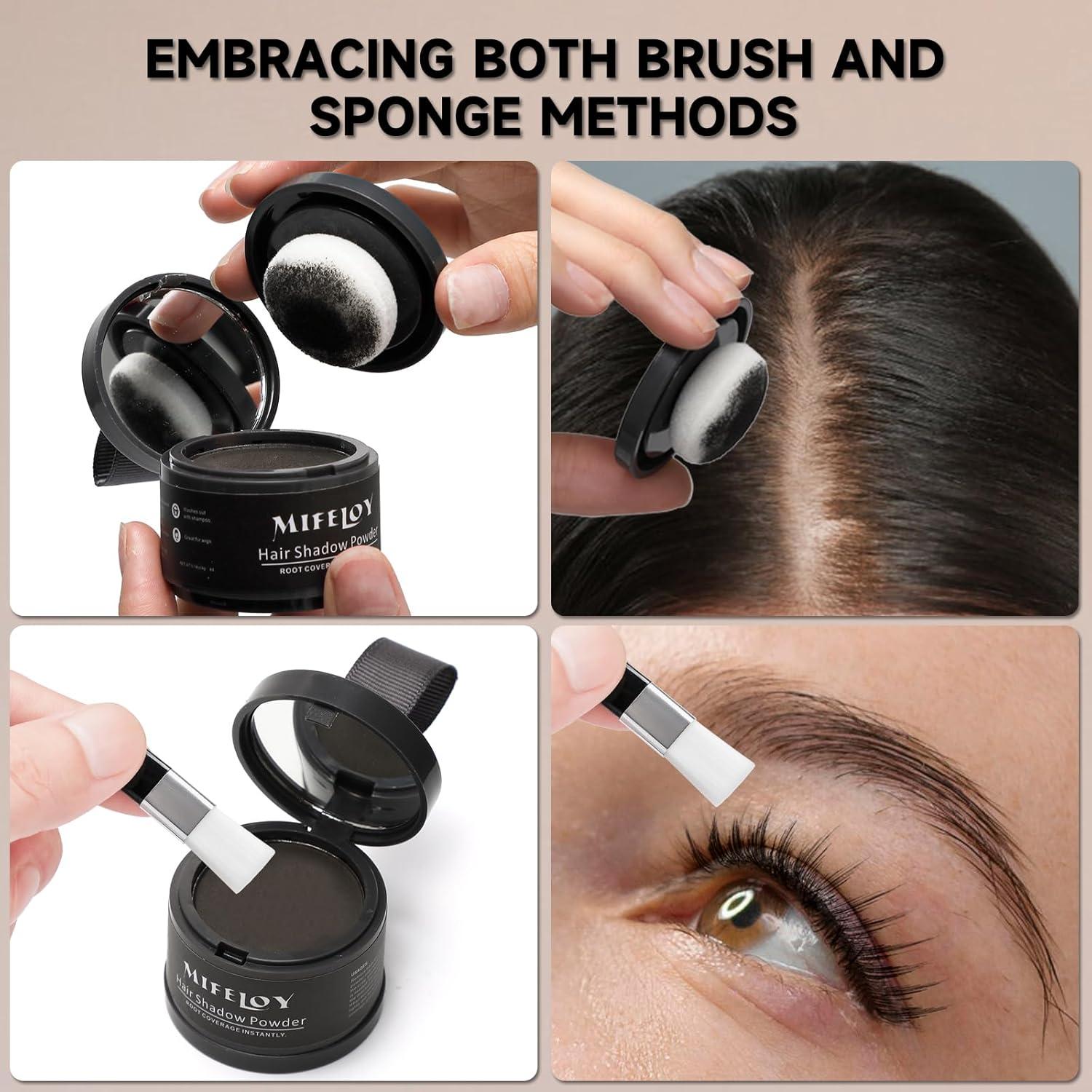 Paquete de 2 Polvos de Sombra para Raíces Mifeloy Castaño