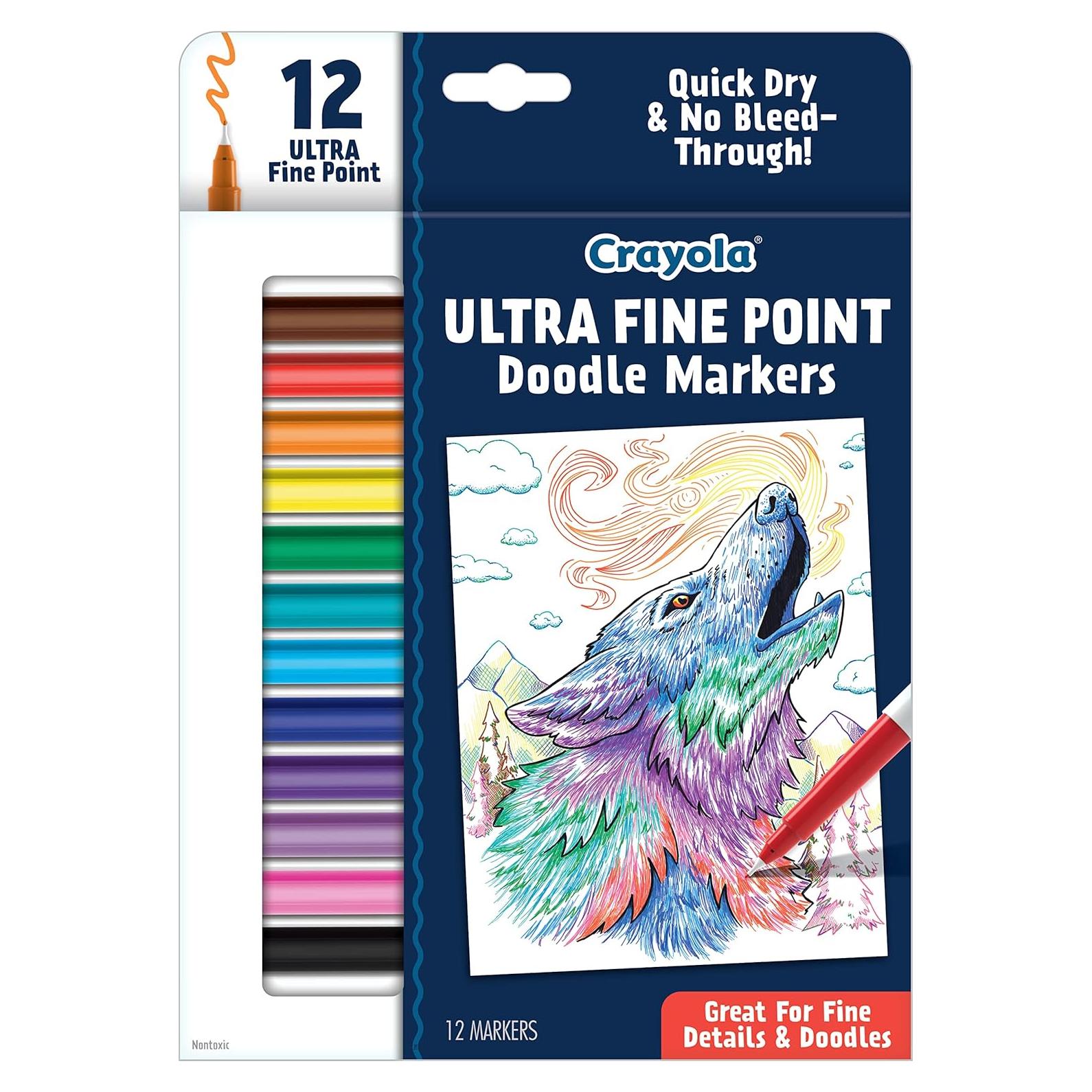 Marcadores Crayola Ultra Fina 12 Piezas Tinta Permanente