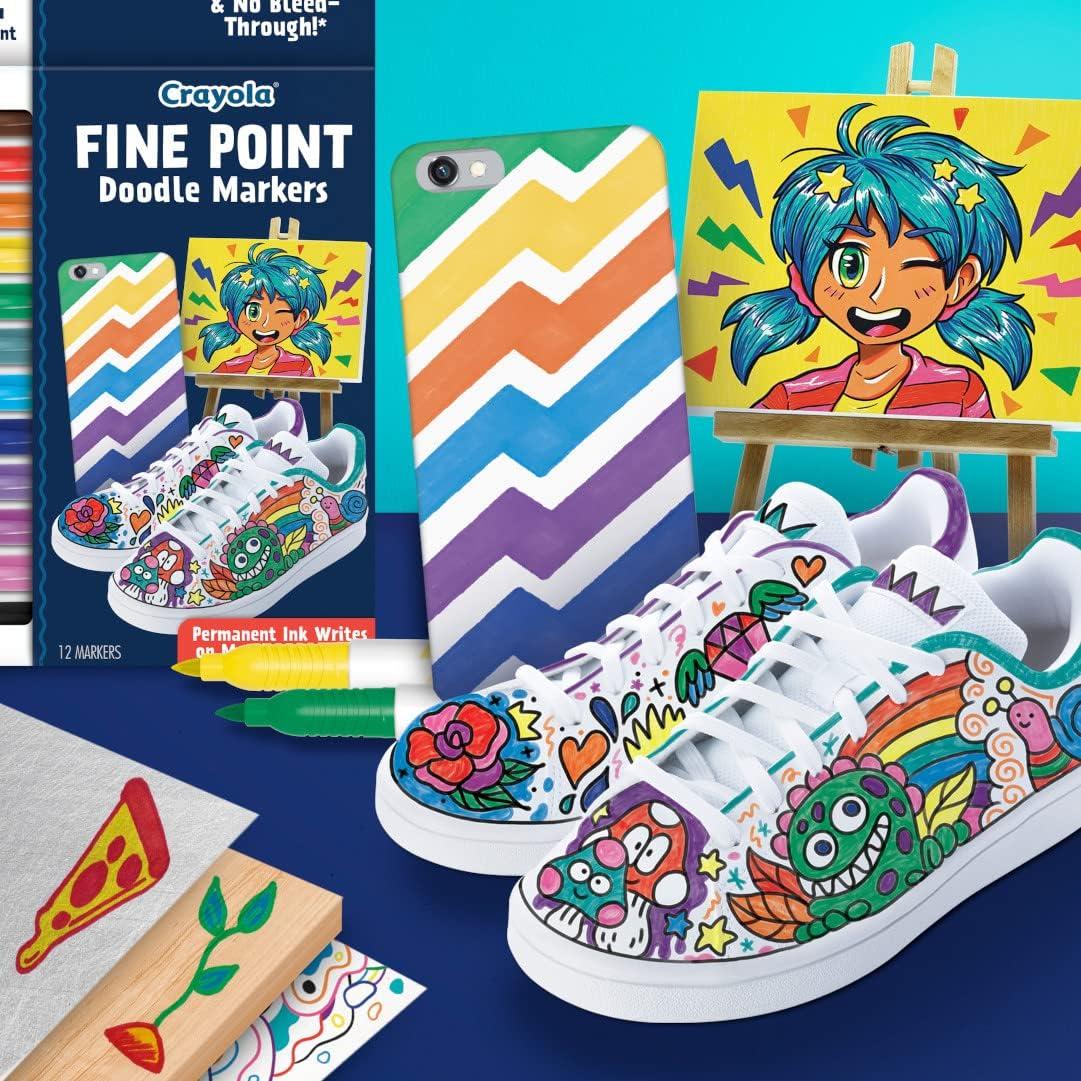 Marcadores Crayola Punta Fina 12 Colores Sin Sangrado